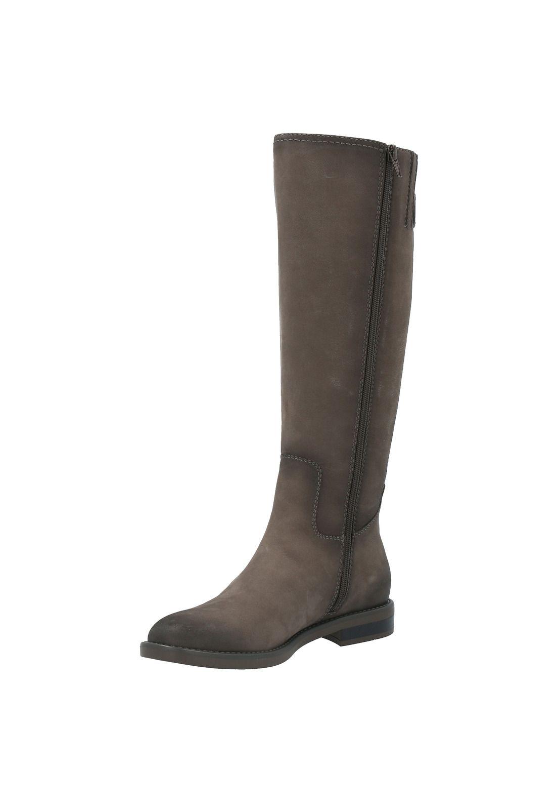 Bota Cuero Mujer Corelli Gris-4