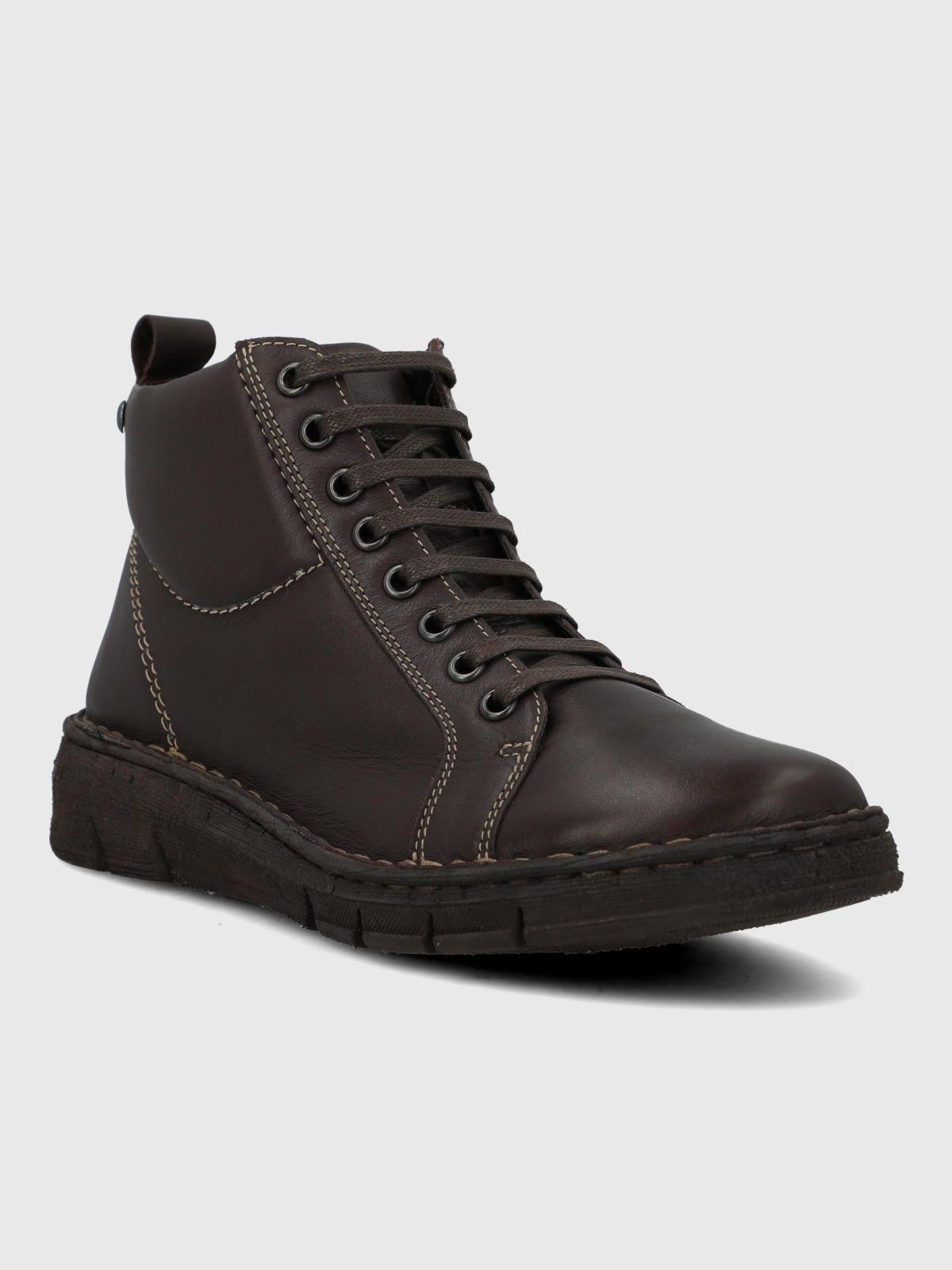 Botin Cuero Mujer Winnet Café Oscuro-0