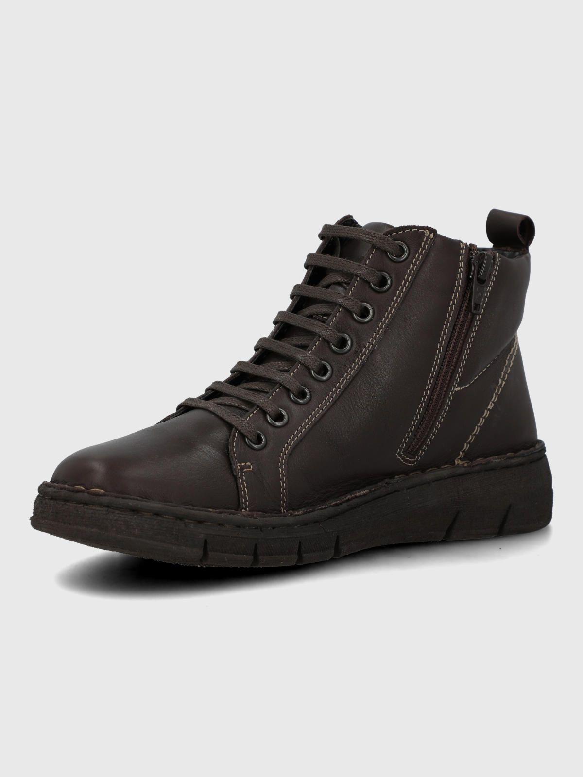 Botin Cuero Mujer Winnet Café Oscuro-5