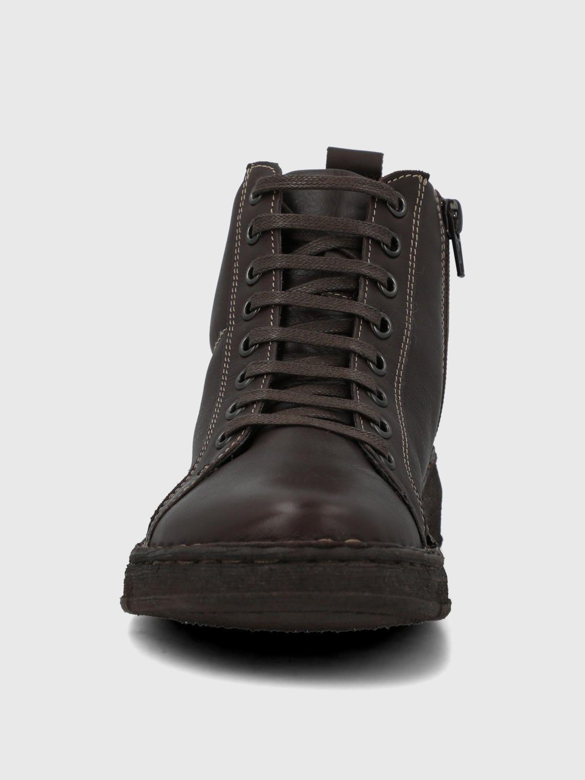 Botin Cuero Mujer Winnet Café Oscuro-3