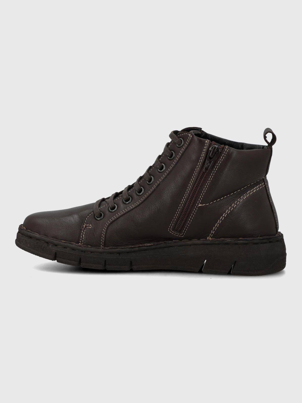 Botin Cuero Mujer Winnet Café Oscuro-4