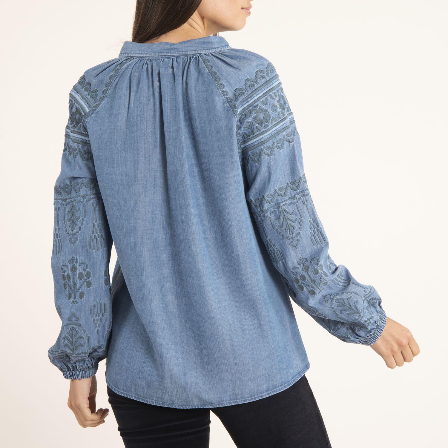 Blusa Mujer Elena Azul-5