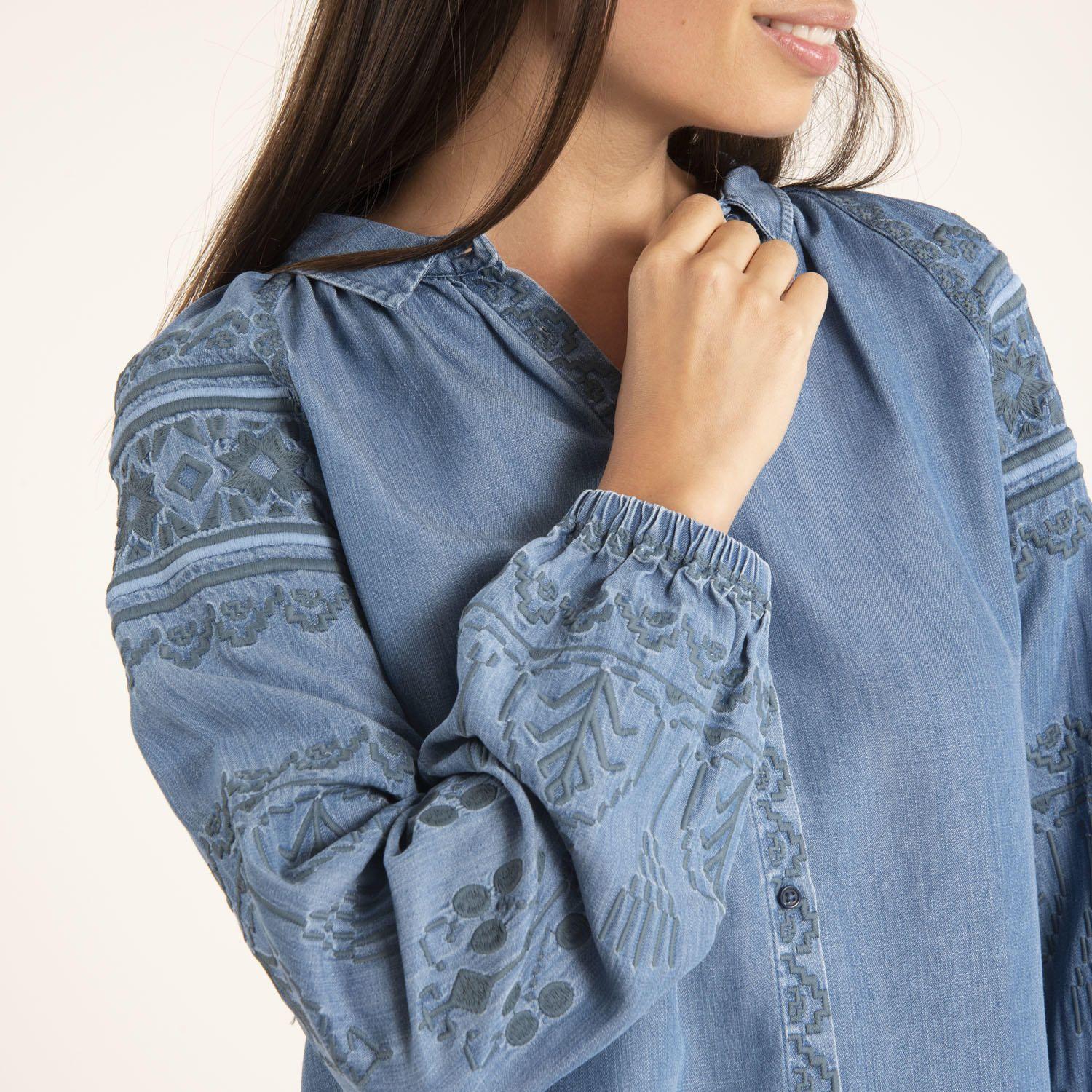 Blusa Mujer Elena Azul-6