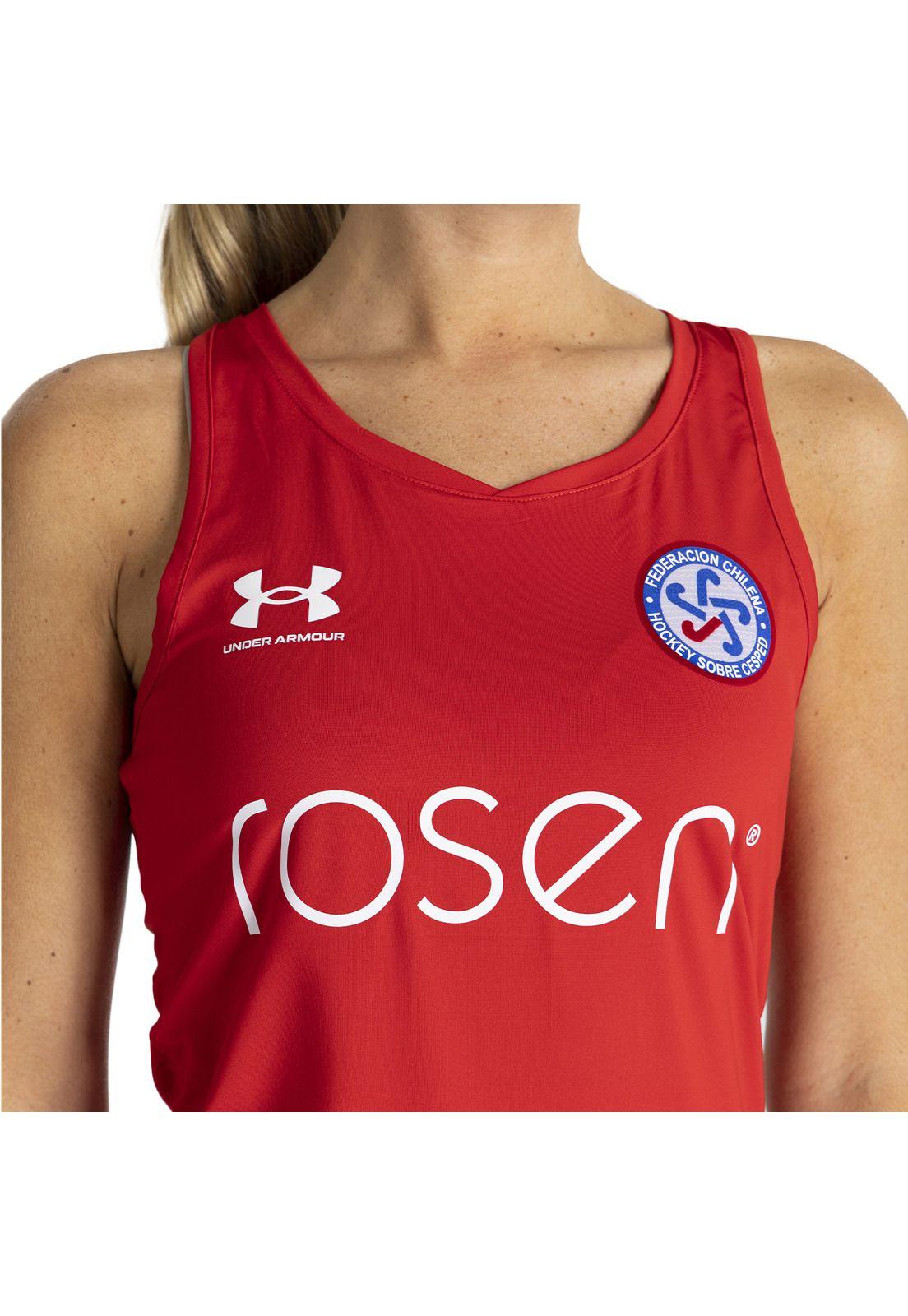 Camiseta Federación Hockey Loc mujer Rojo-3