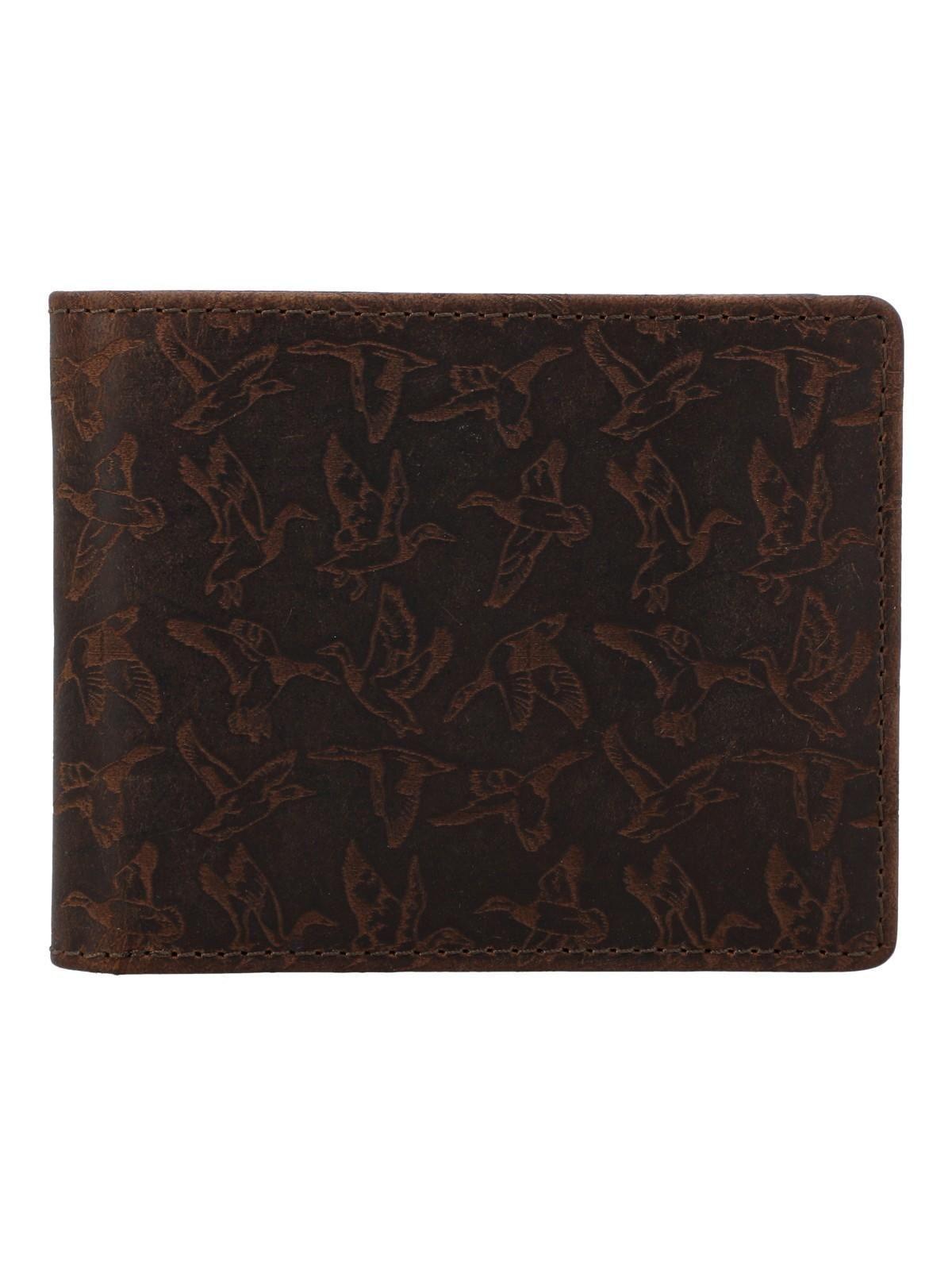 Billetera Cuero Unisex Oh Duck Simple Café-0