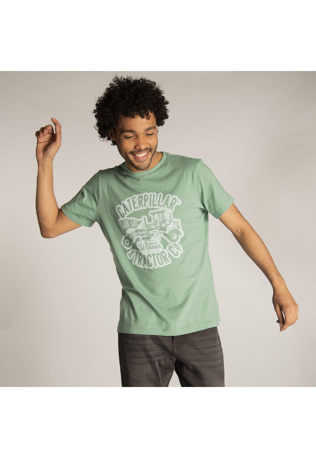 Polera M/C Hombre Work Hard Winner Tee Verde-2