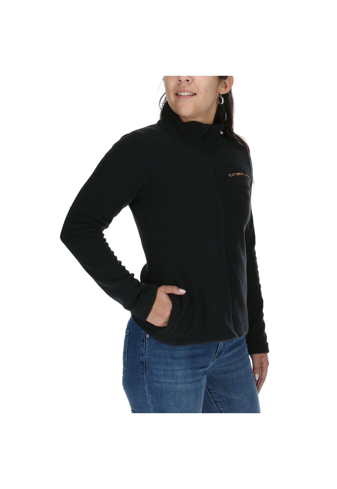 Polar Mujer Wms Microfleece Zip Negro-3