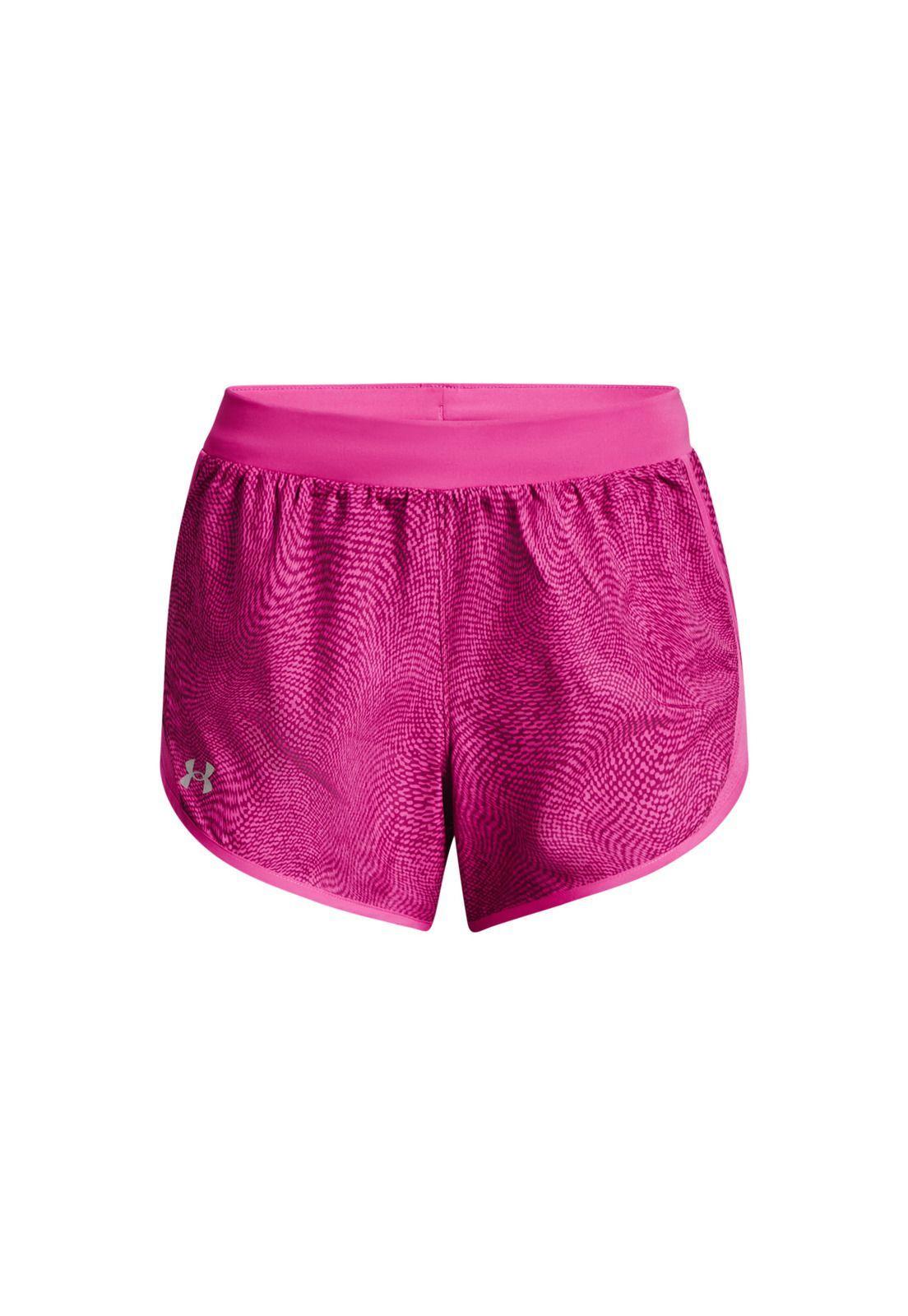 Short Running Fly-By 2 Printed Fucsia Mujer-0
