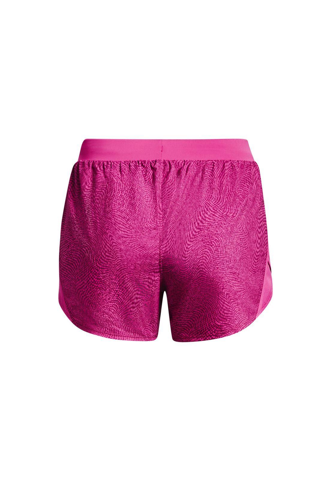 Short Running Fly-By 2 Printed Fucsia Mujer-1