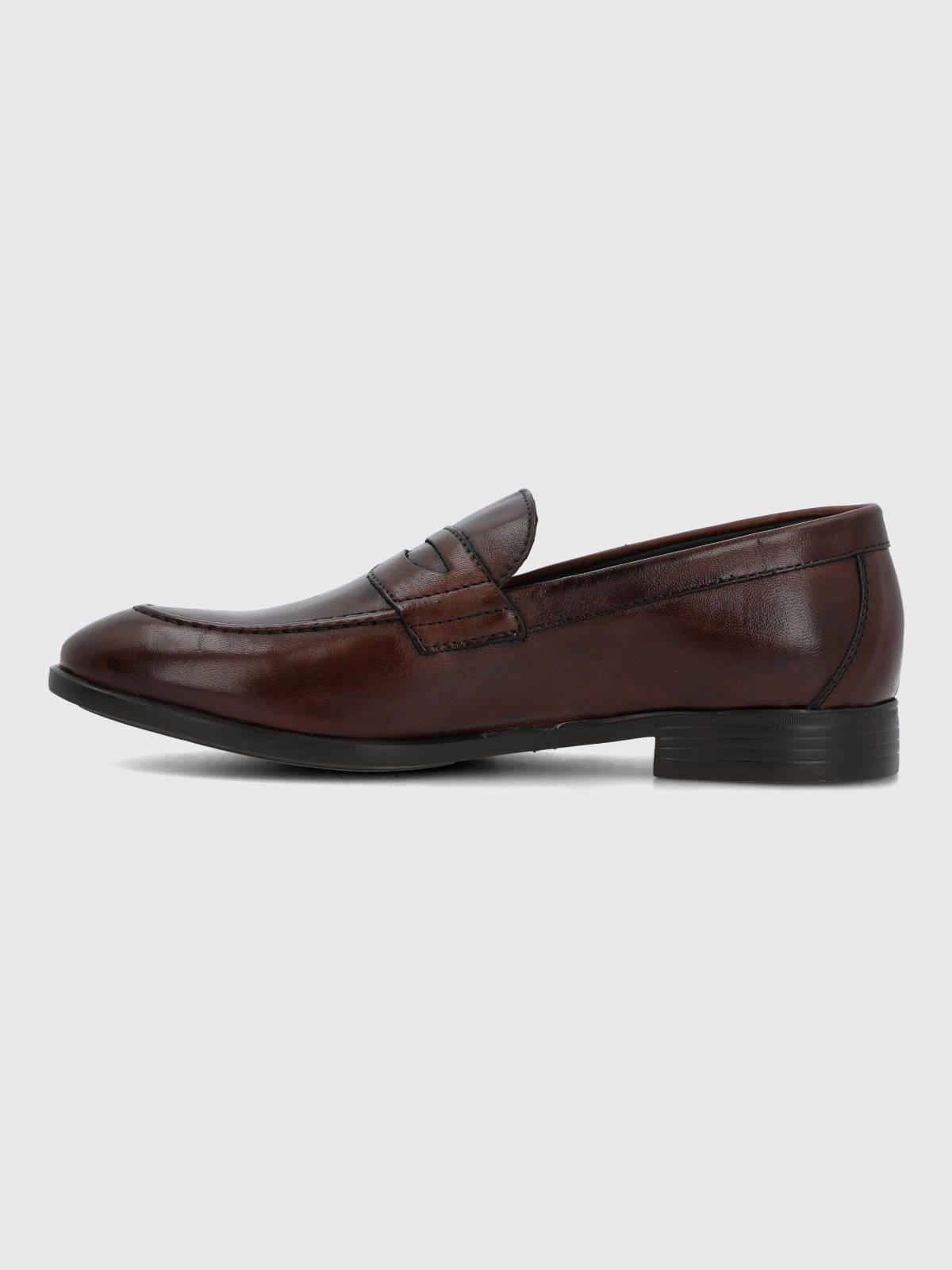 Mocasin Italiano Hombre Cuero Ulivo Café-5