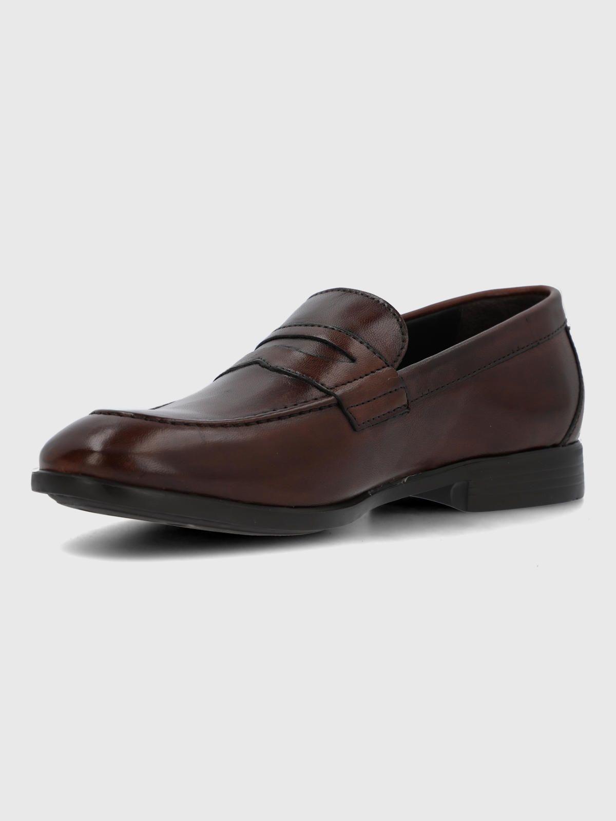 Mocasin Italiano Hombre Cuero Ulivo Café-4