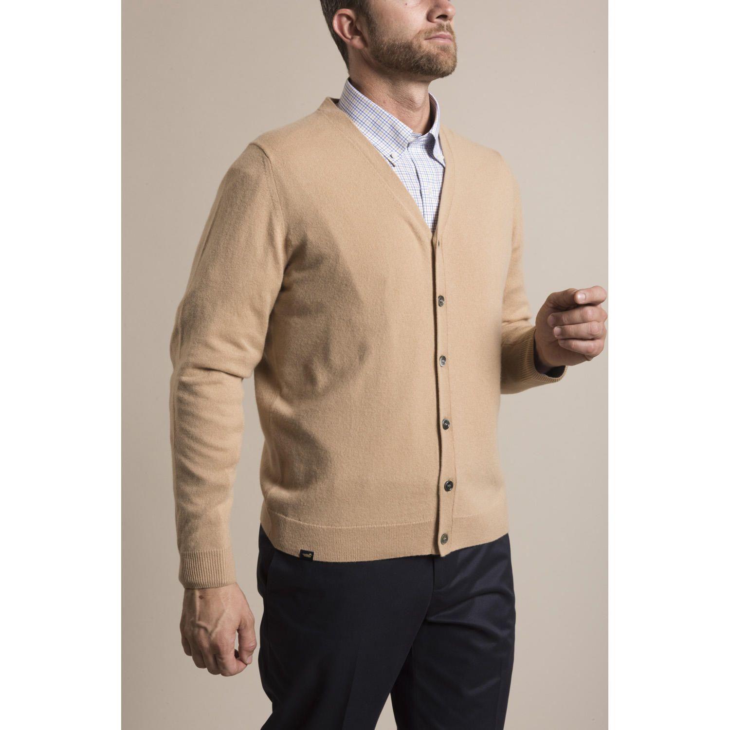 Cardigan Cashmere Rockford Camel-1