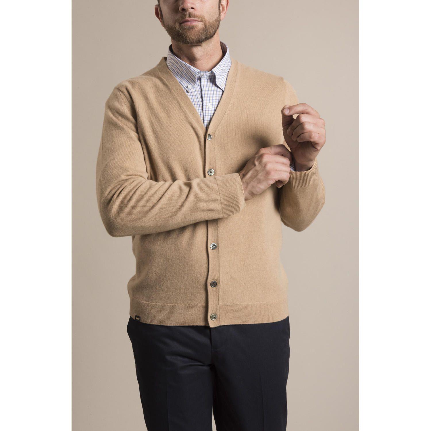 Cardigan Cashmere Rockford Camel-2