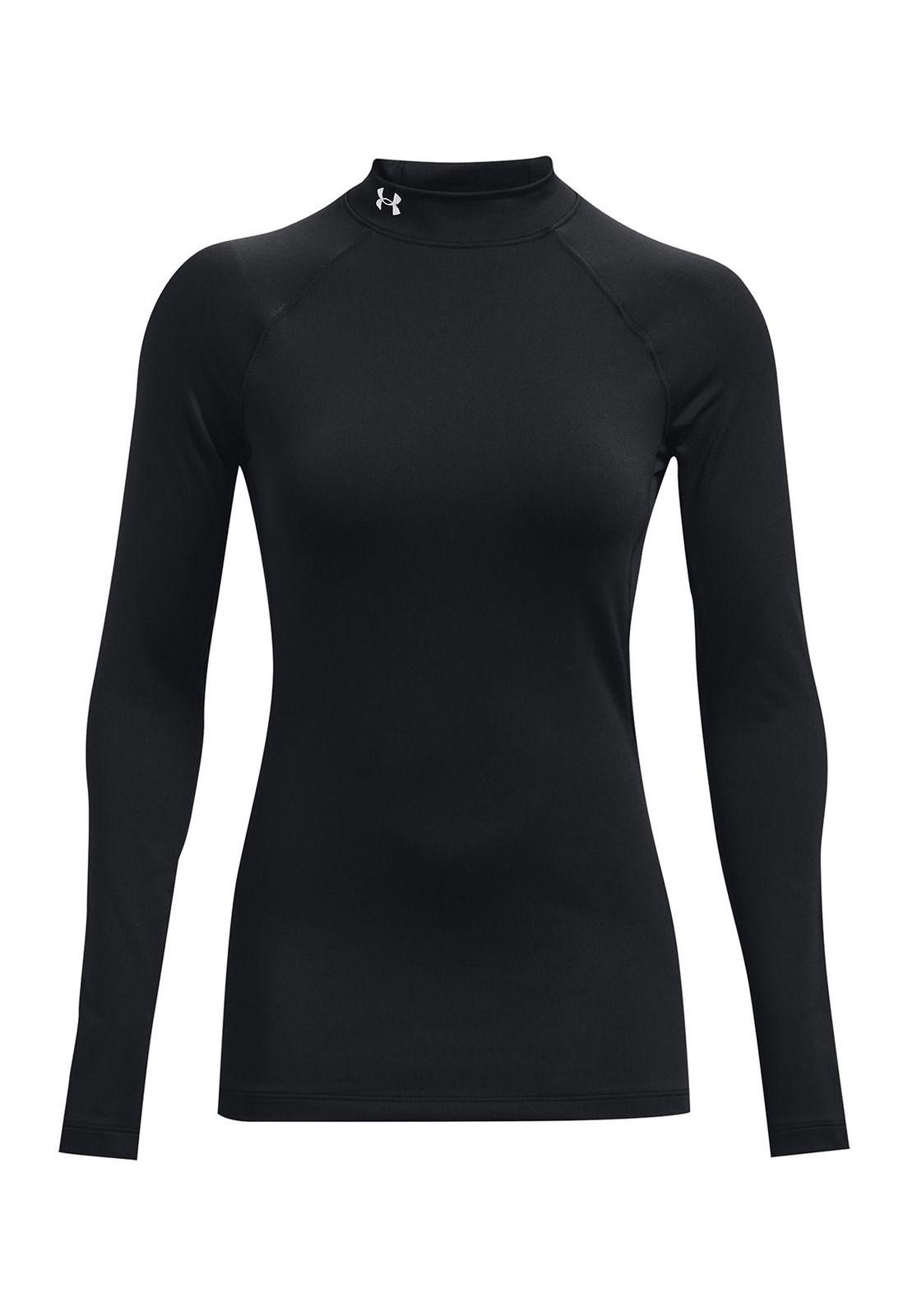 Primera Capa Coldgear Negro Underarmour Mock Para Mujer-0