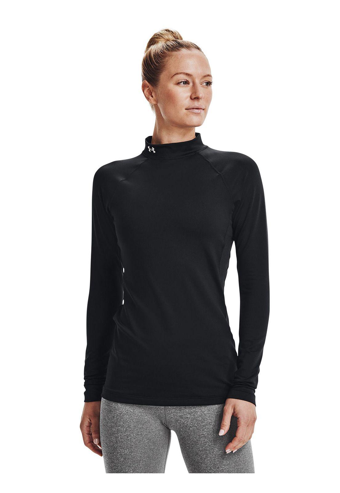 Primera Capa Coldgear Negro Underarmour Mock Para Mujer-2