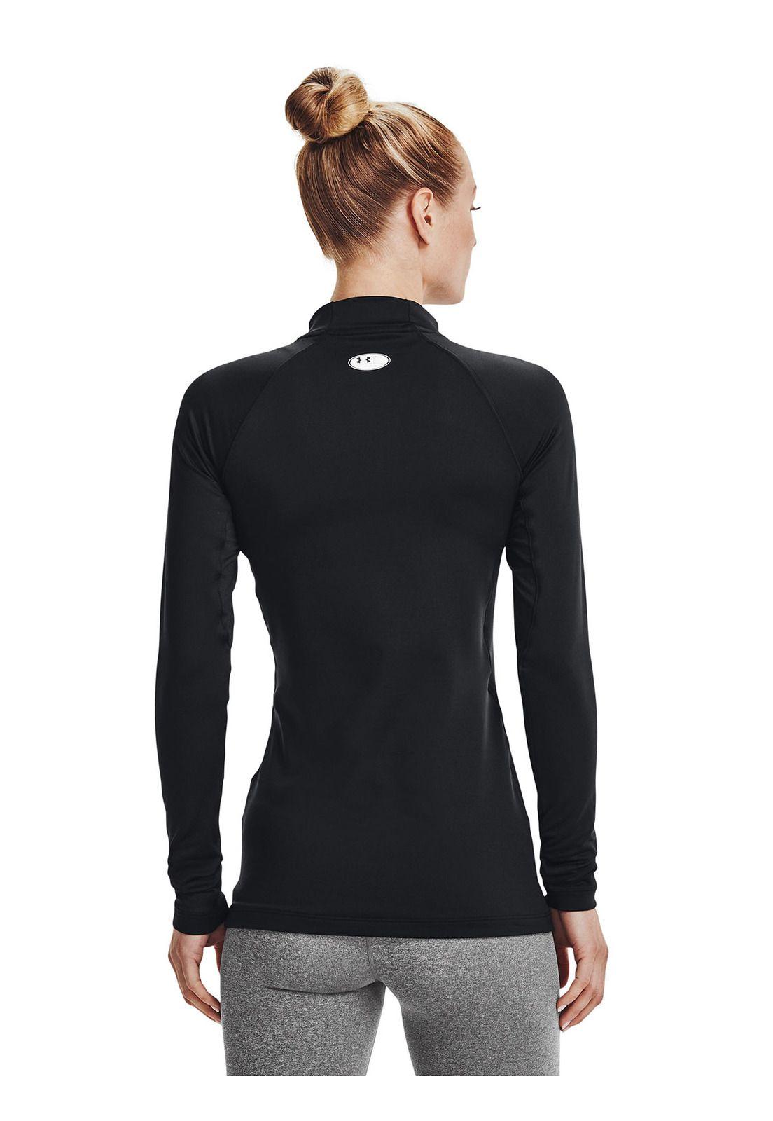 Primera Capa Coldgear Negro Underarmour Mock Para Mujer-3