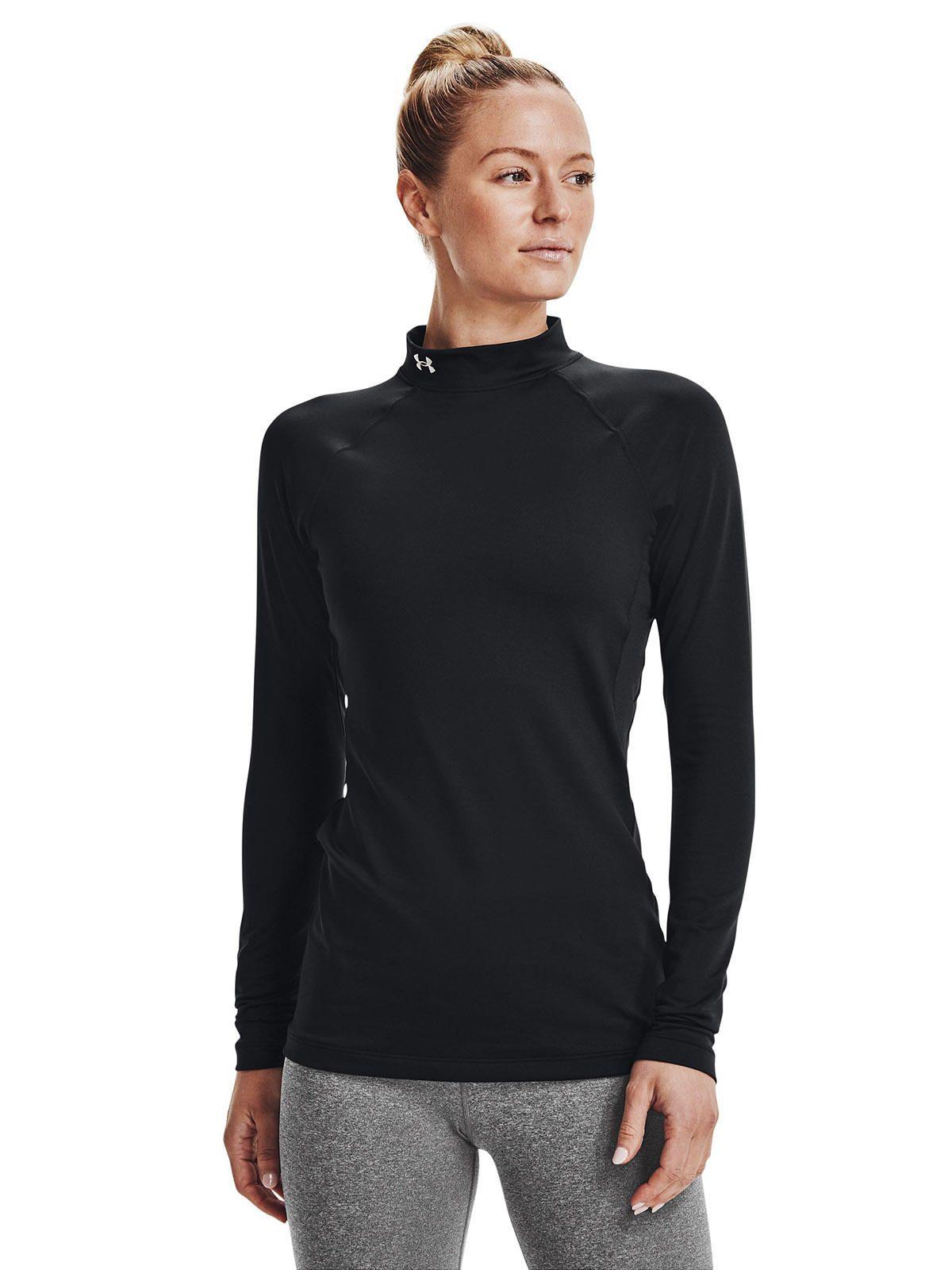 Primera Capa Coldgear Negro Underarmour Mock Para Mujer-2