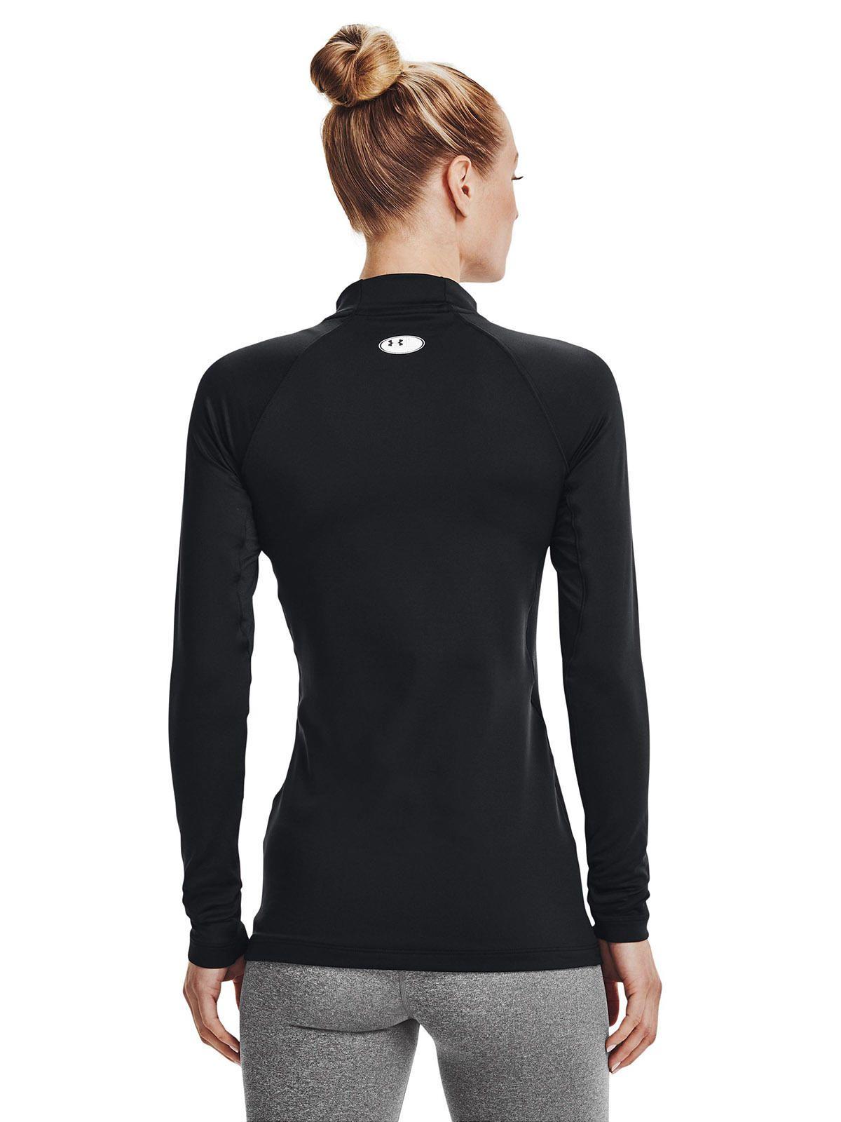 Primera Capa Coldgear Negro Underarmour Mock Para Mujer-3