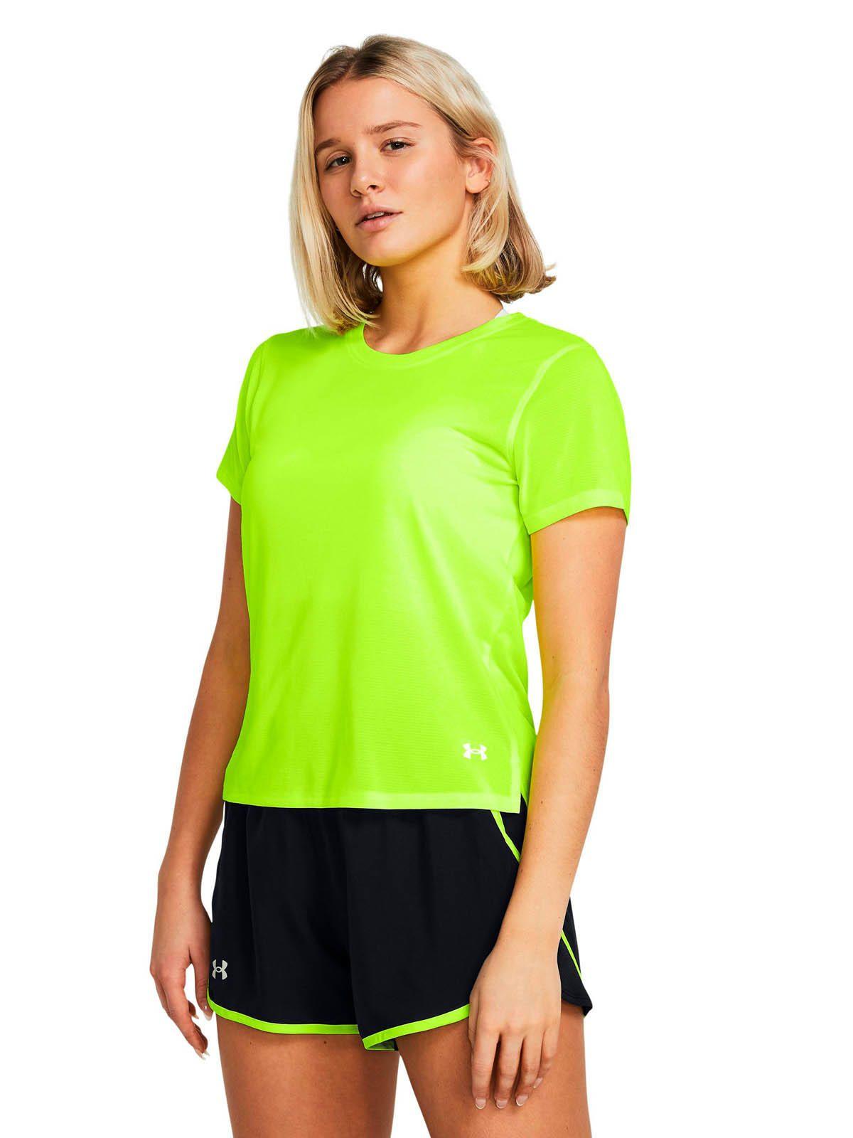 Polera Manga Corta Running  Mujer Launch Amarillo 
-3