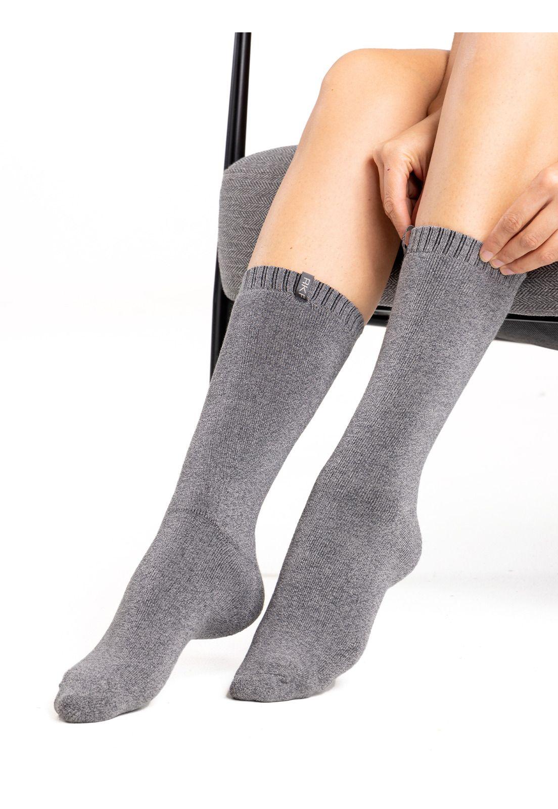 Calcetín Mujer Heavy Plain Celeste-1