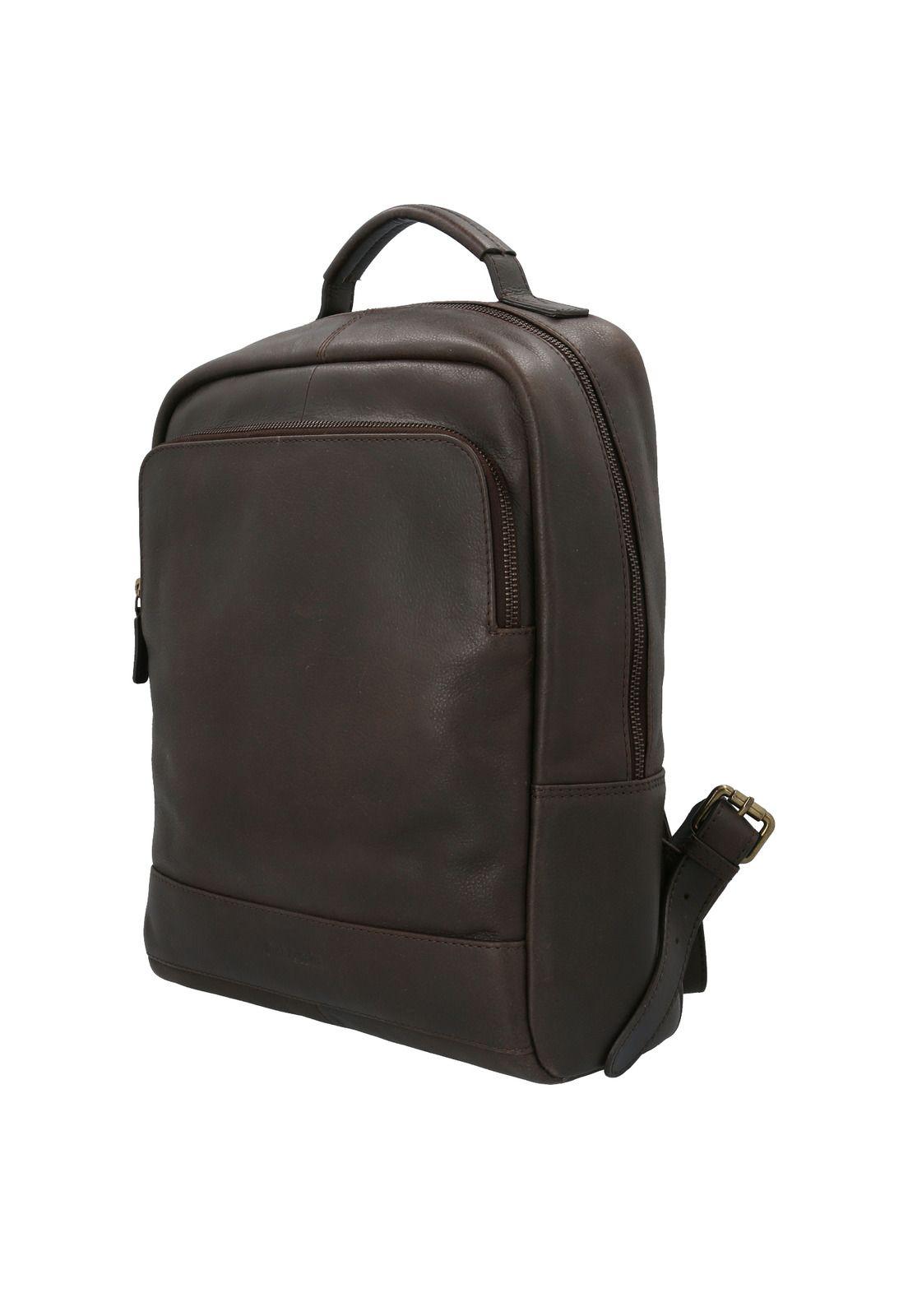 Mochila Cuero  Om Tepu Back Café-1