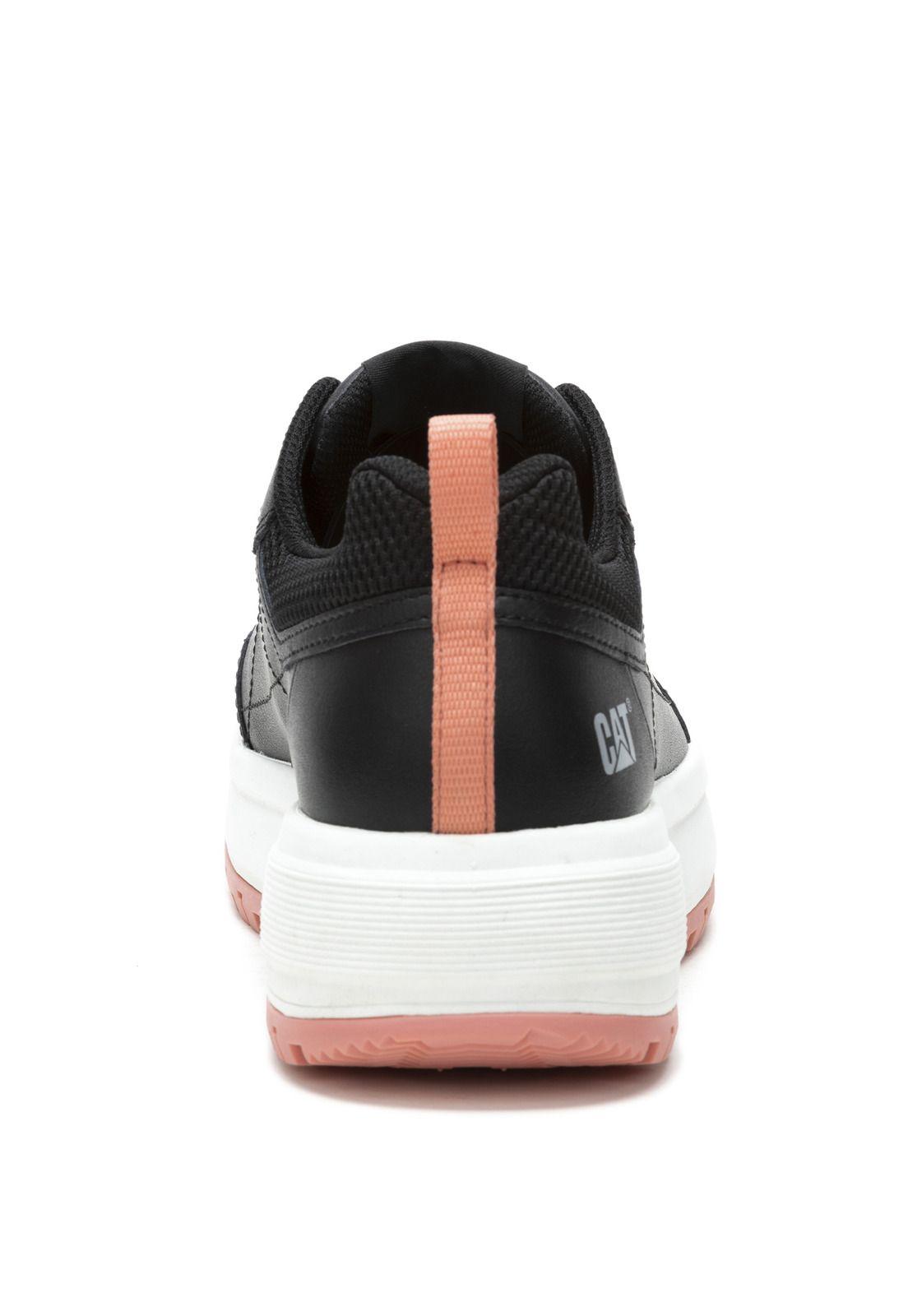 Zapatilla Cuero Mujer Flame Negro-5