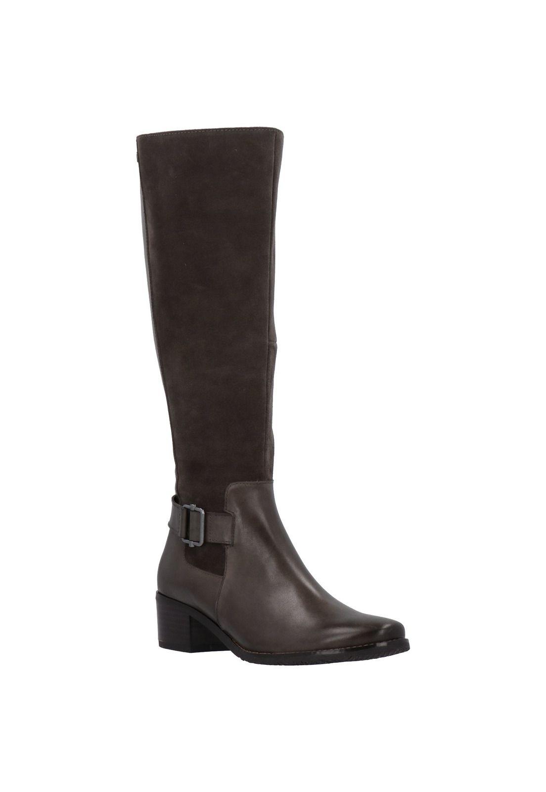 Bota Mujer Cuero Valentina Gris-0
