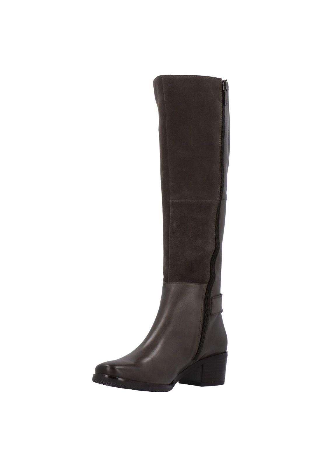 Bota Mujer Cuero Valentina Gris-3