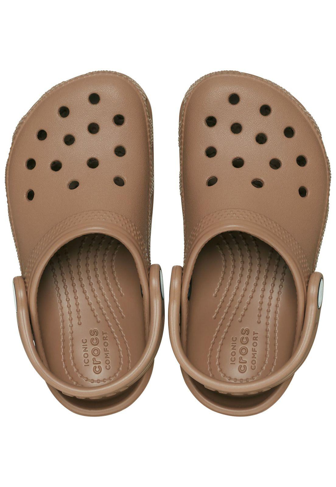 Zueco Crocs Niño Classic Clog Café-4