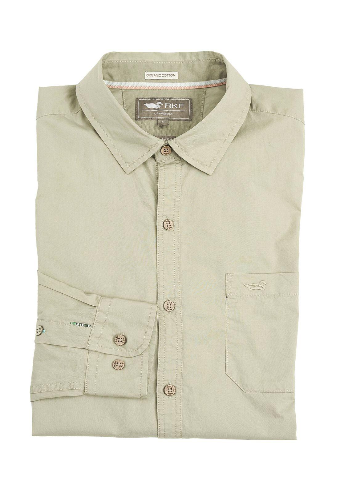 Camisa Algodón Orgánico Galiton Oliva Hombre-0