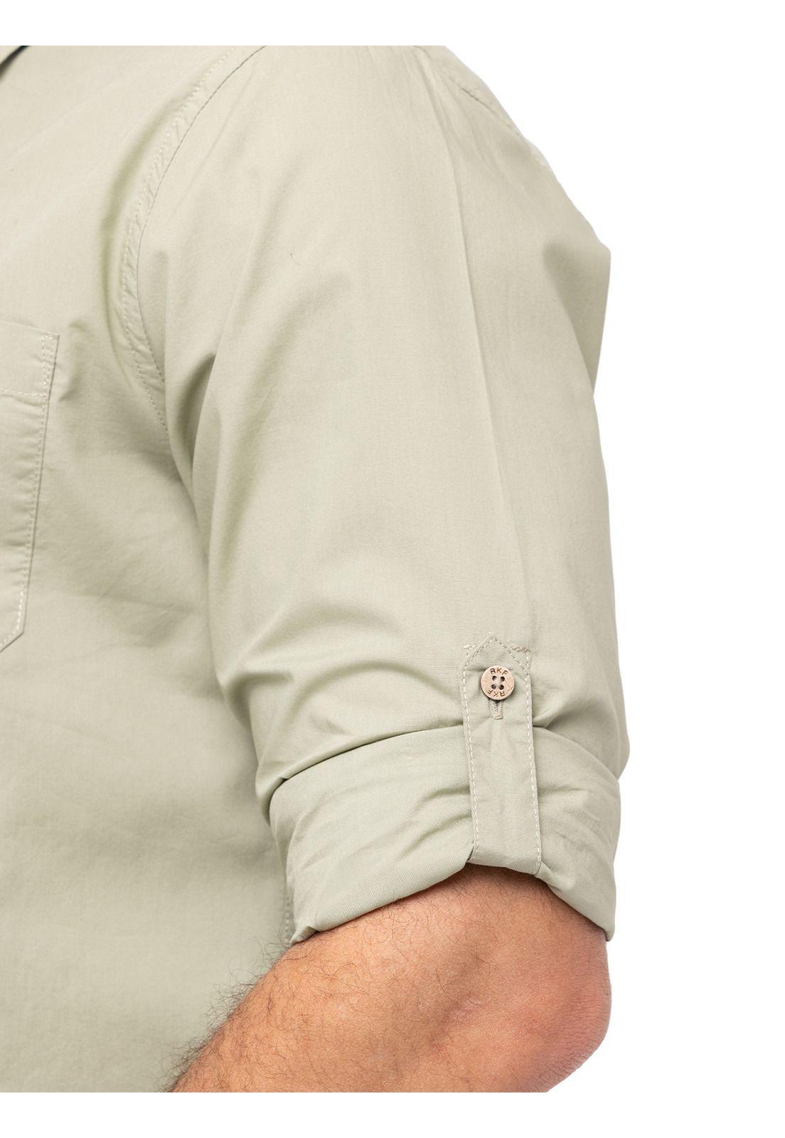 Camisa Algodón Orgánico Galiton Oliva Hombre-8