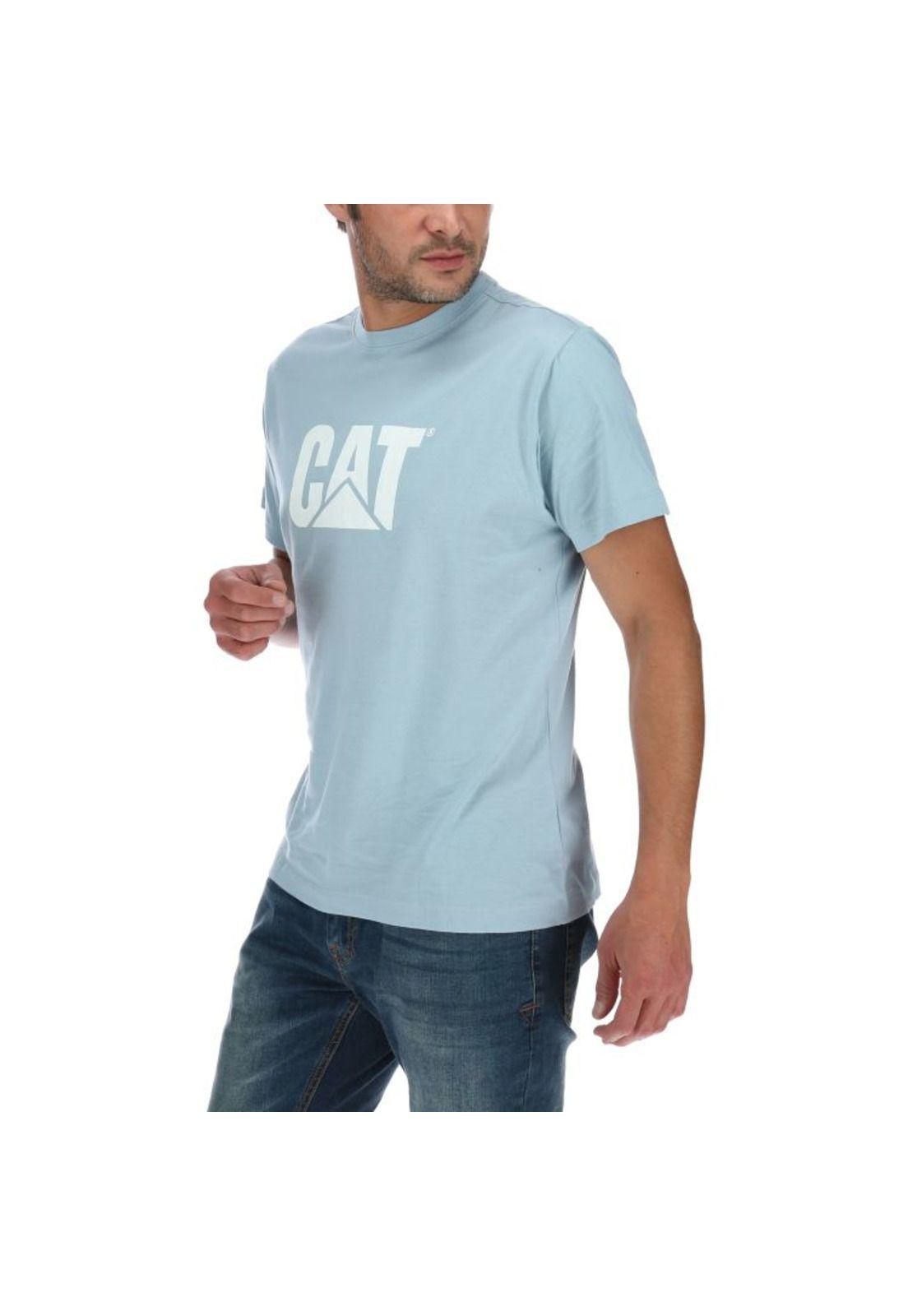 Polera Mc Hombre Slim Fit Logo Tee Azul-1