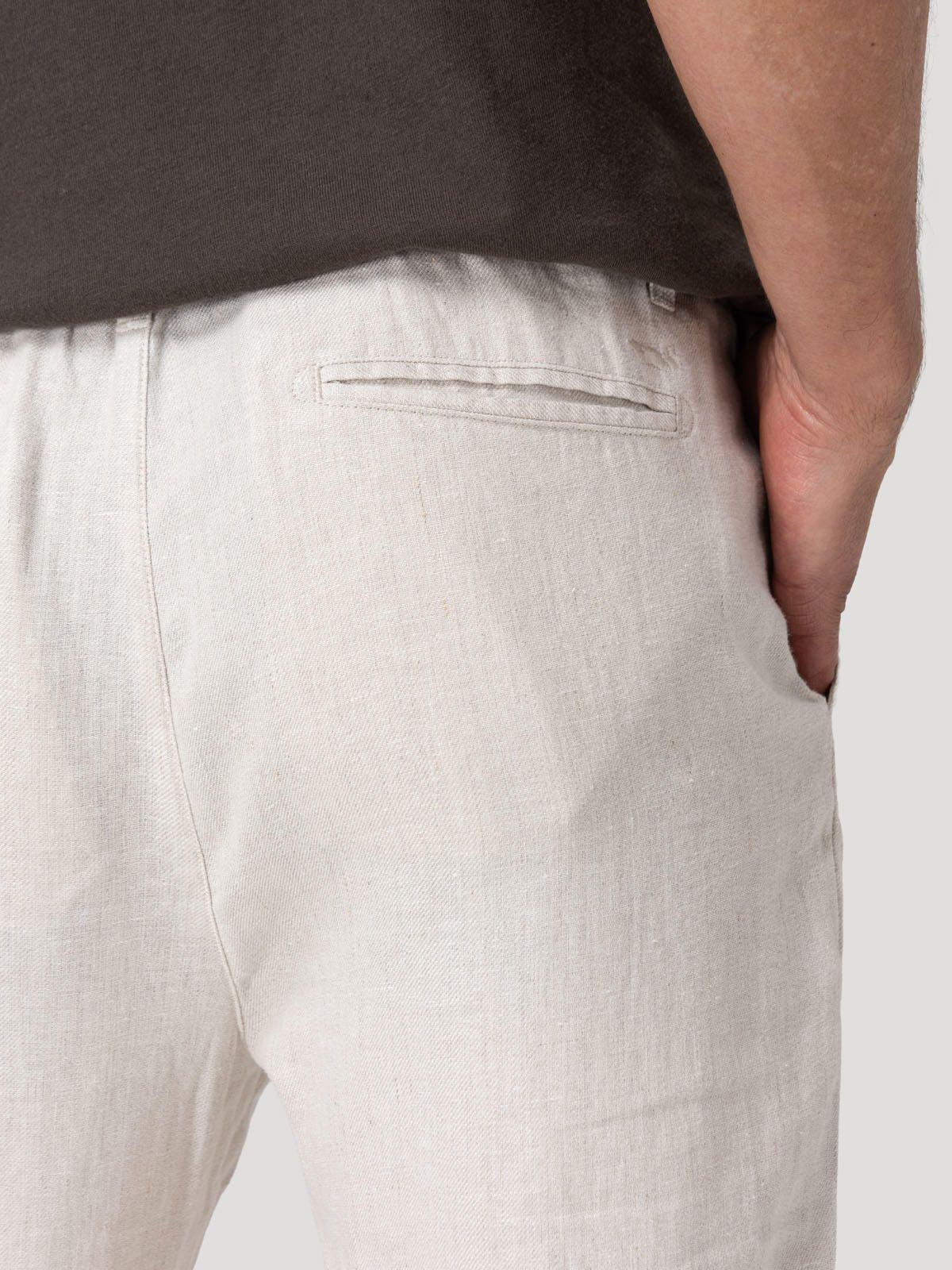 Pantalón Lino Orgánico Hombre Capri Beige-7