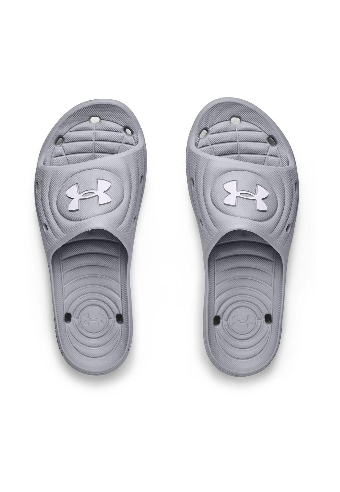 Sandalia UA Locker IV para hombre Gris-3