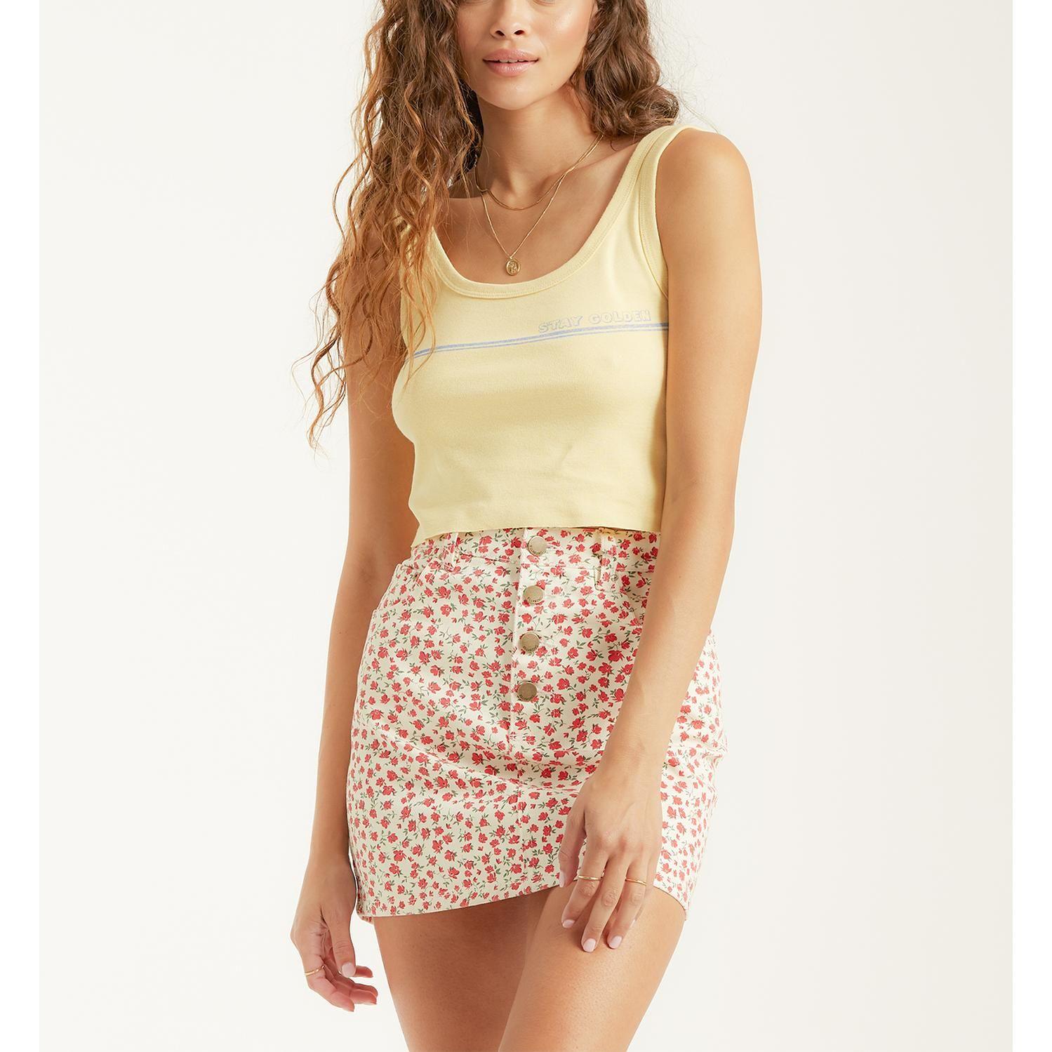 Polera S/M  Stay Golden Amarillo Mujer-1