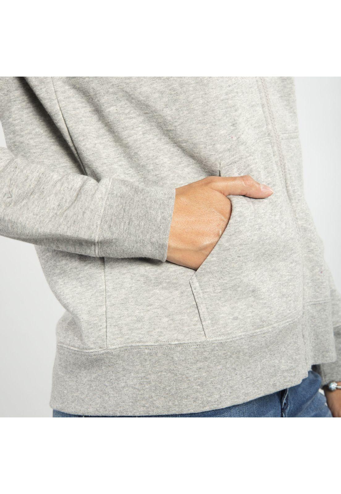 Polerón Mujer W Fdtn Logo Fz Hoody Gris-5