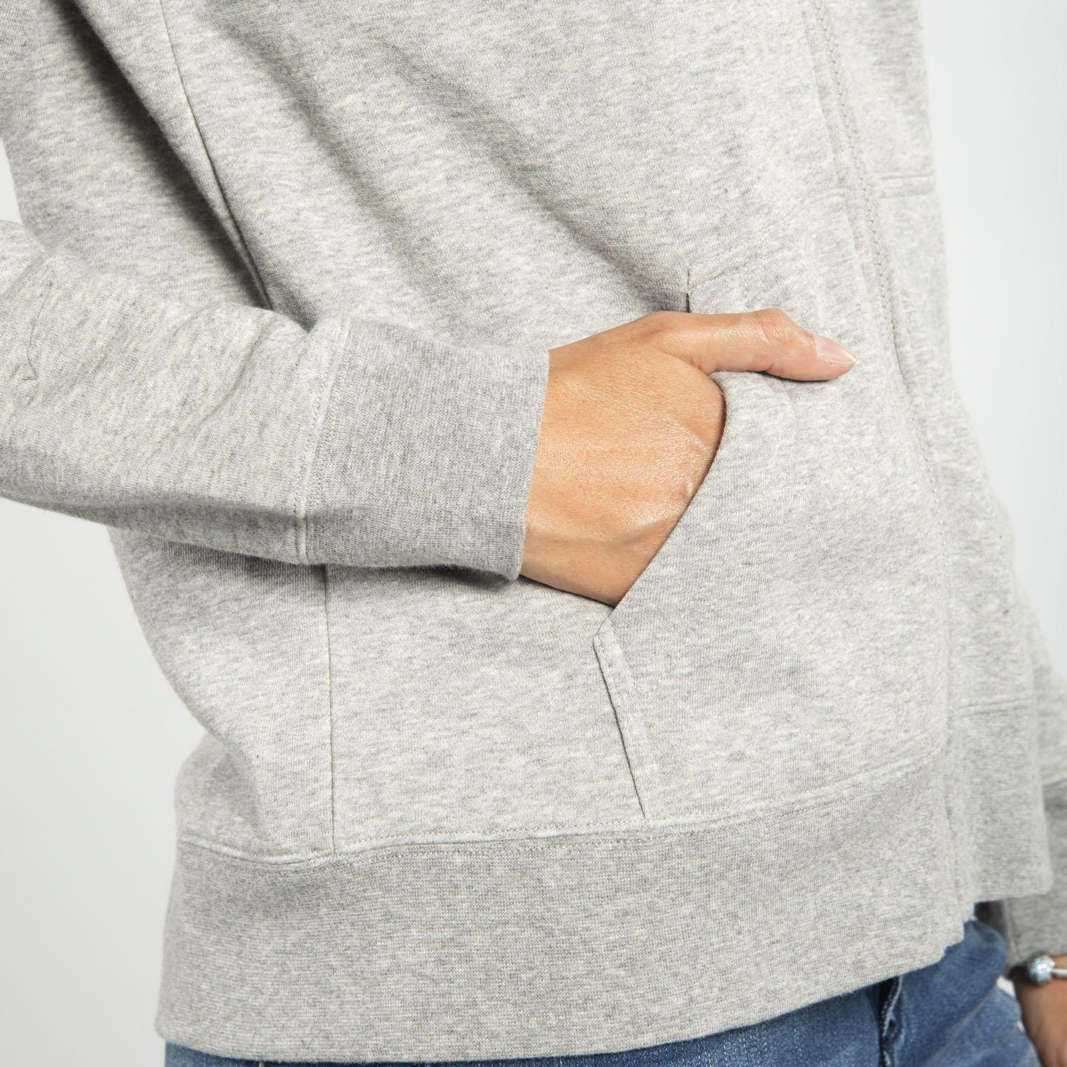 Polerón Mujer W Fdtn Logo Fz Hoody Gris-5