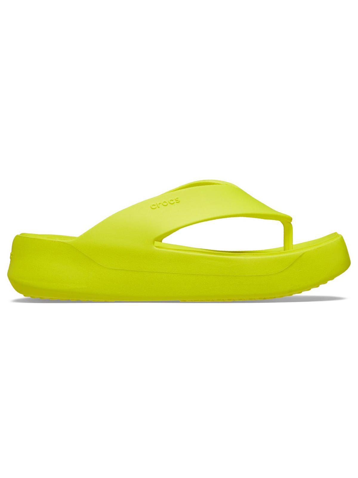 Sandalia Crocs Mujer Getaway Ptfm Flip Amarillo-0
