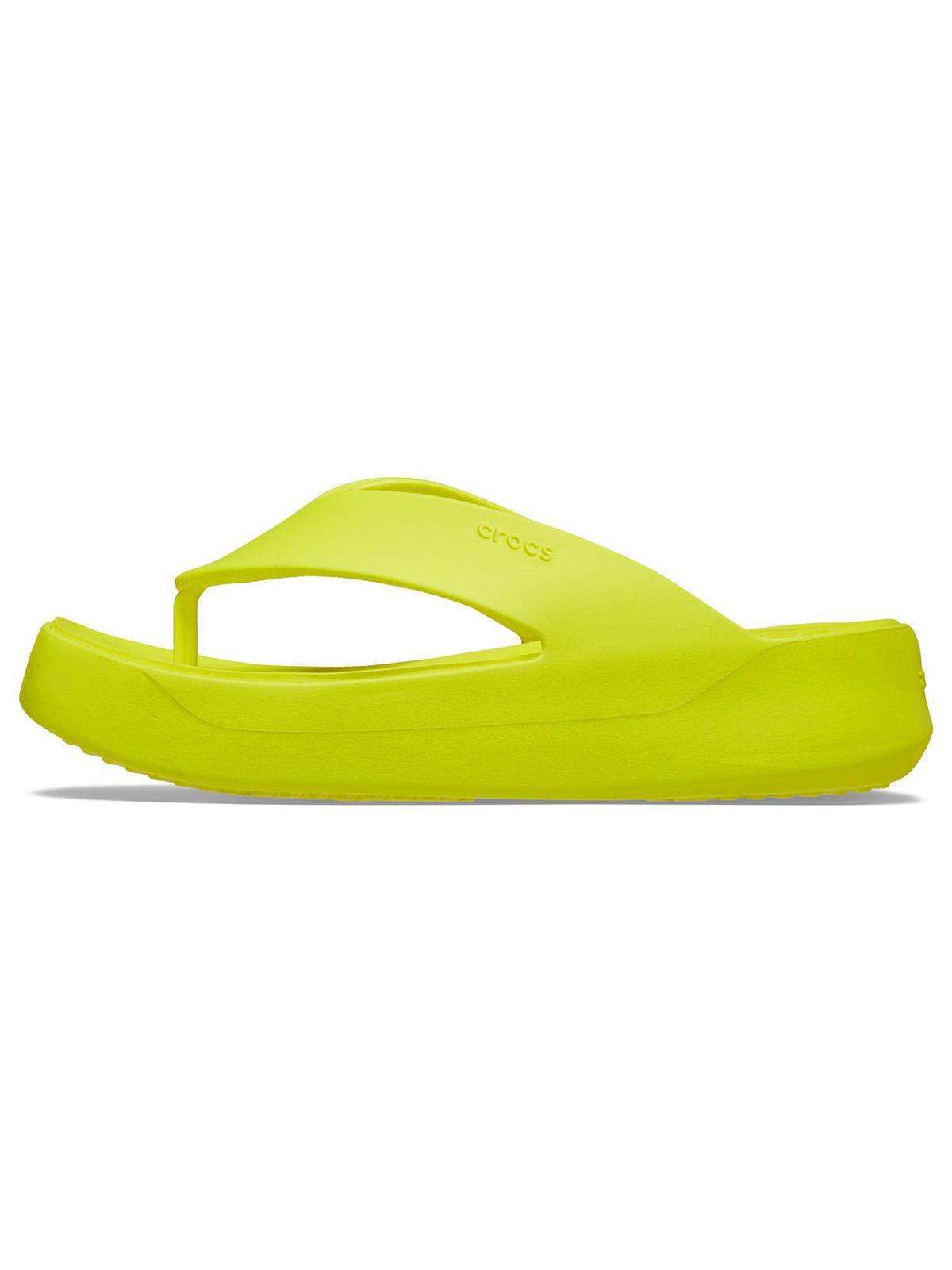 Sandalia Crocs Mujer Getaway Ptfm Flip Amarillo-1