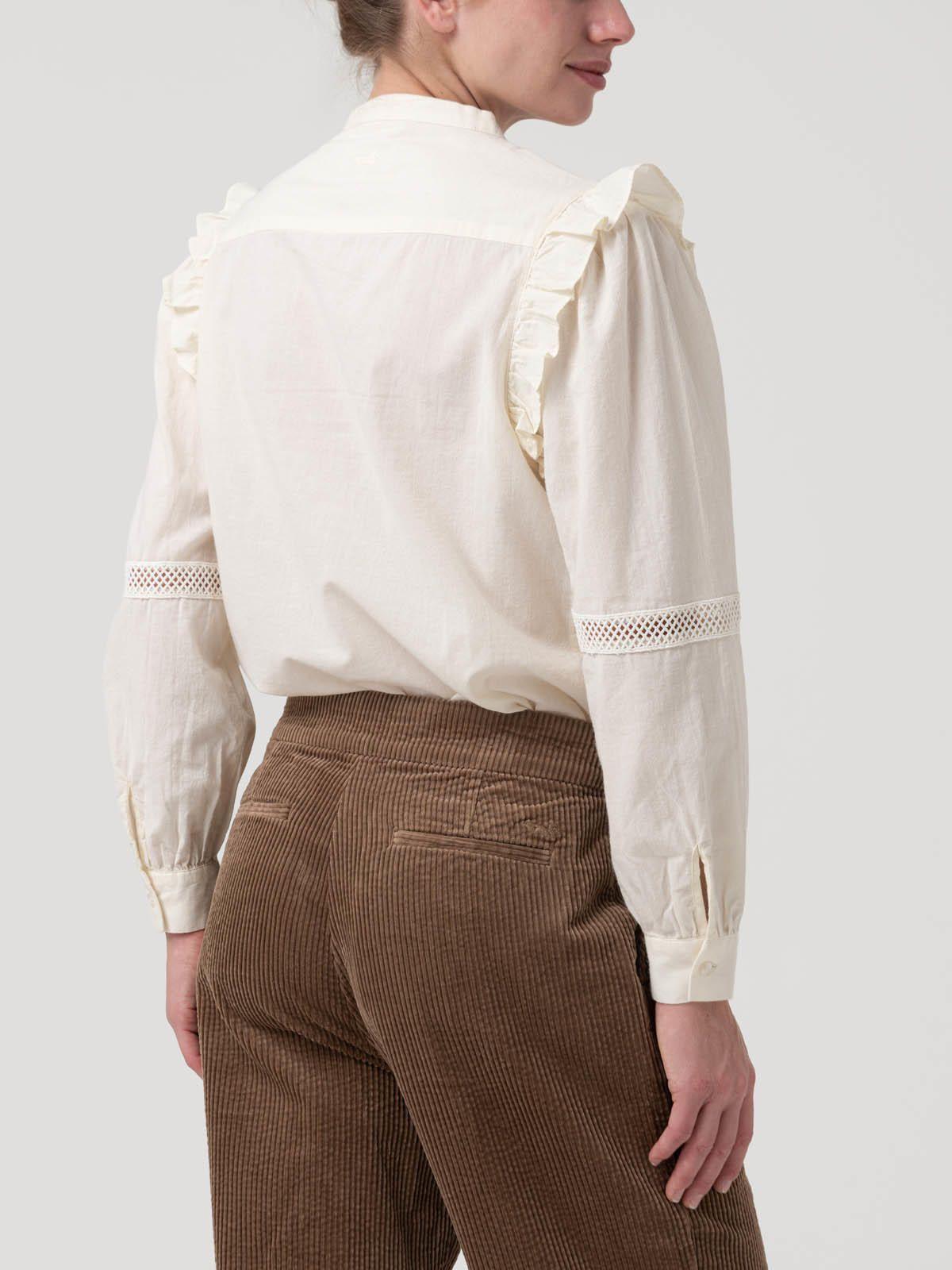 Blusa Algodón Orgánico Mujer Hibiscus Blanco-5