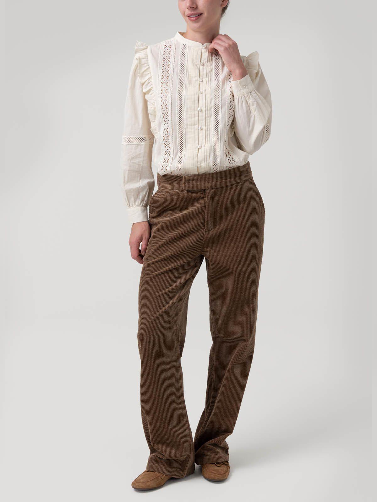 Blusa Algodón Orgánico Mujer Hibiscus Blanco-7