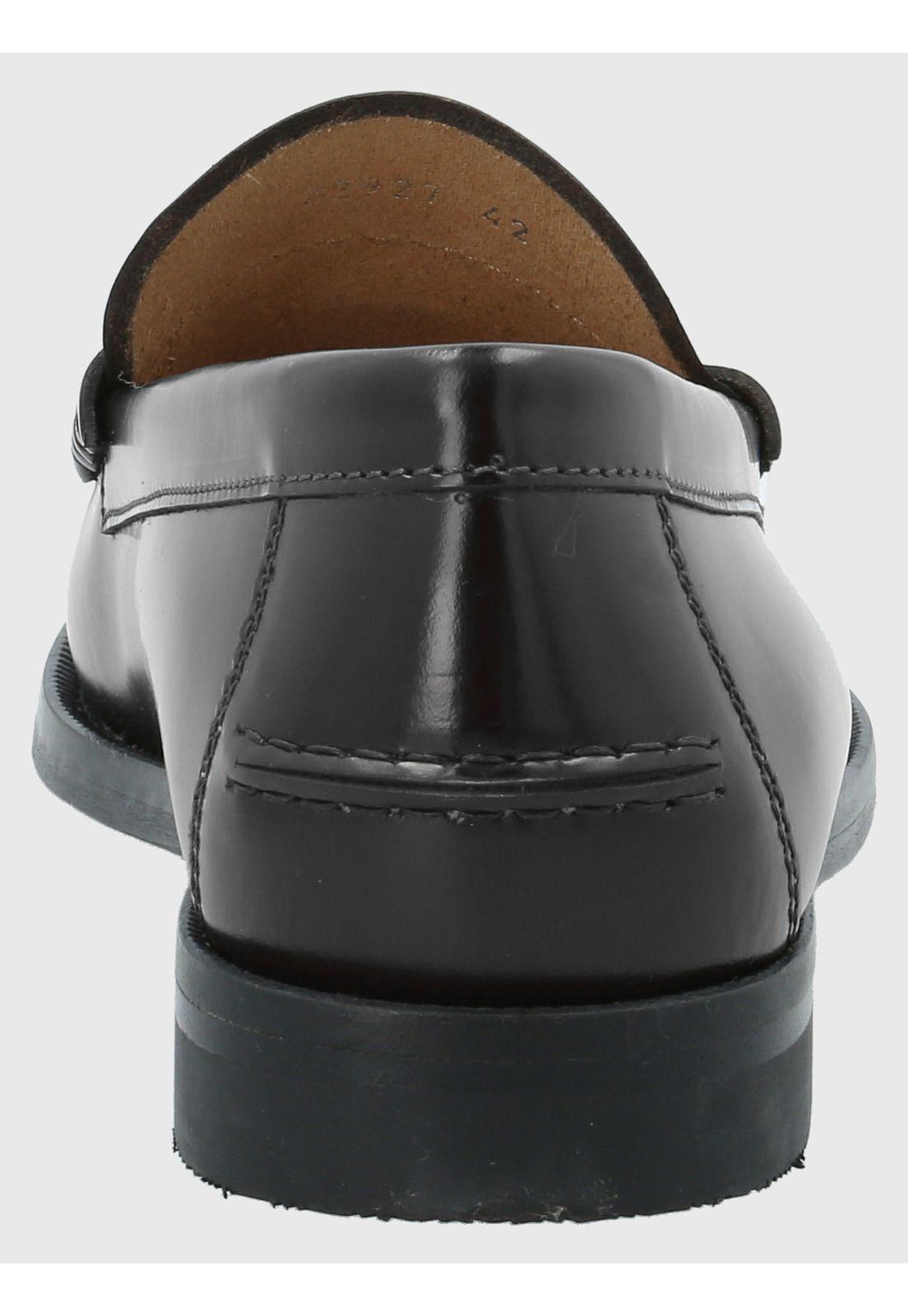 Mocasín Cuero Hombre Cerata Negro-6
