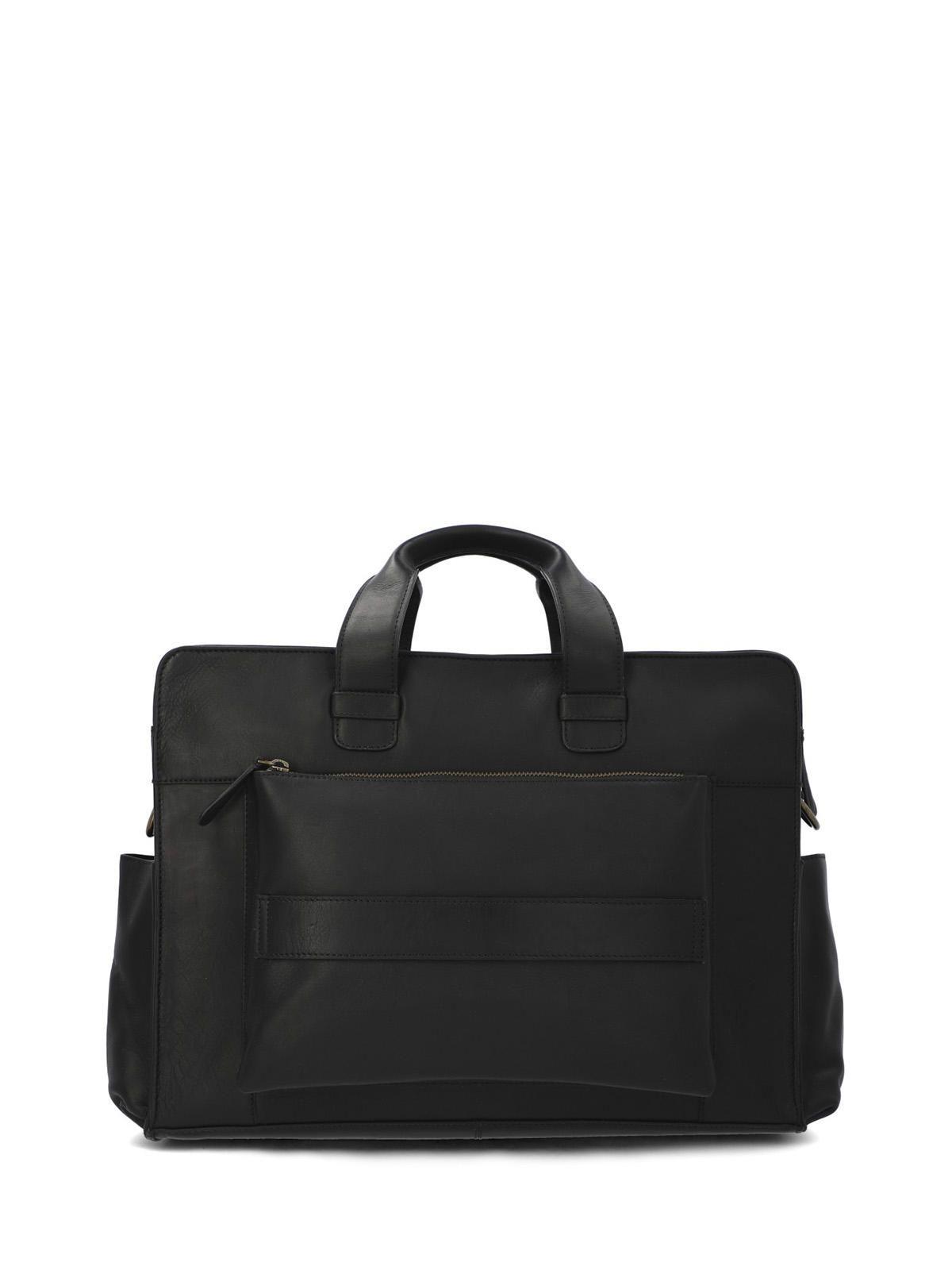 Maletín Cuero Unisex Ty Hudson Bag Negro-2