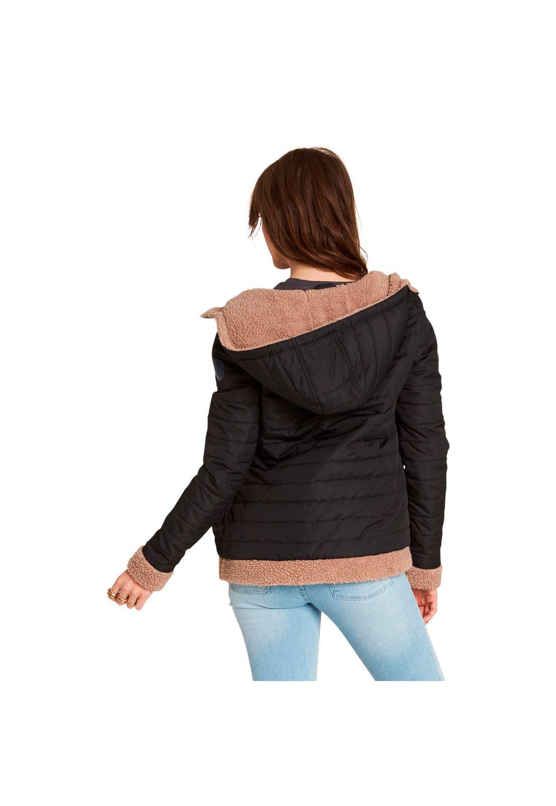 Chaqueta Sherpy Negro Mujer Element-1