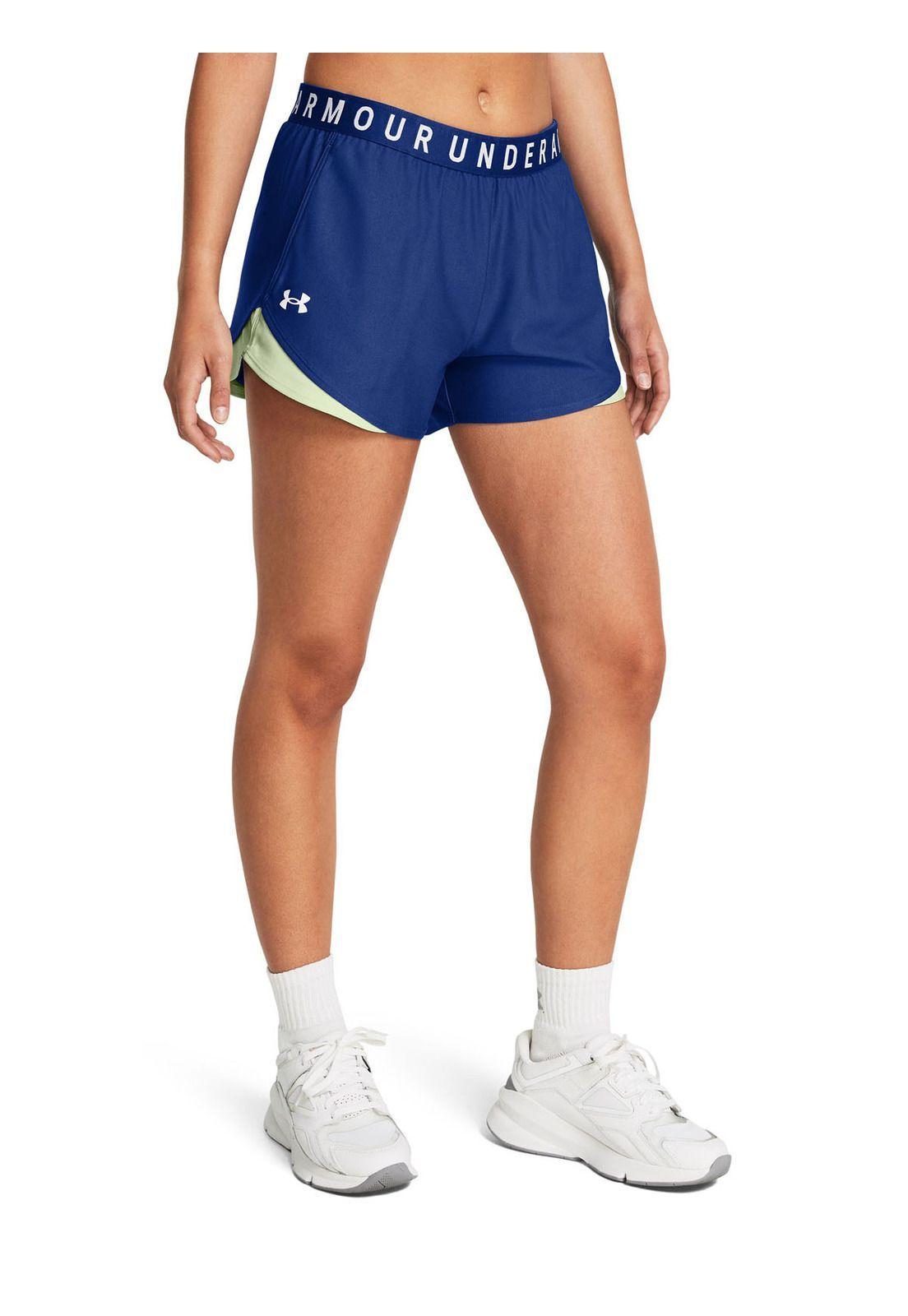 Shorts UA Play Up 3.0 para mujer Azul-3