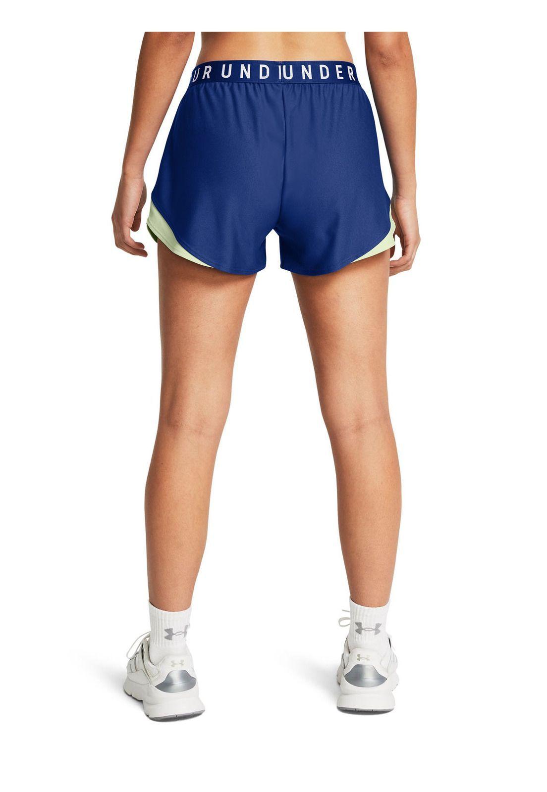 Shorts UA Play Up 3.0 para mujer Azul-4