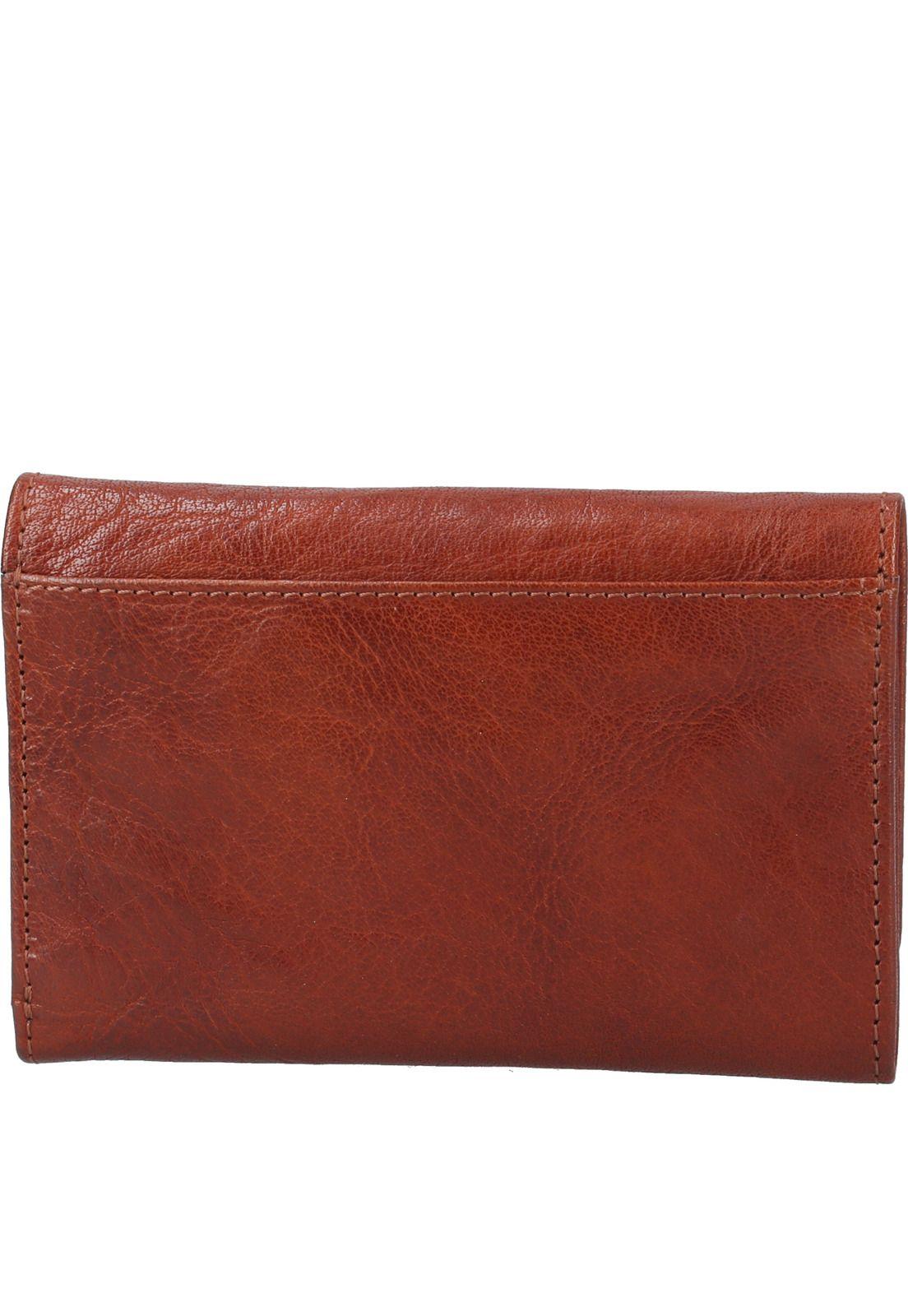 Billetera Cuero Mujer Vn Abbey Café-1