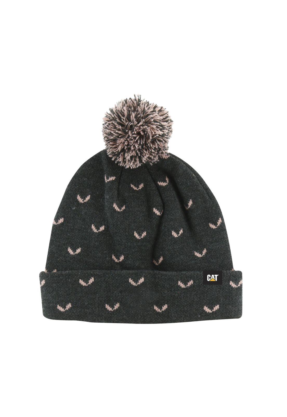 Gorro Mujer Womens Pom Beanie Gris Oscuro-0