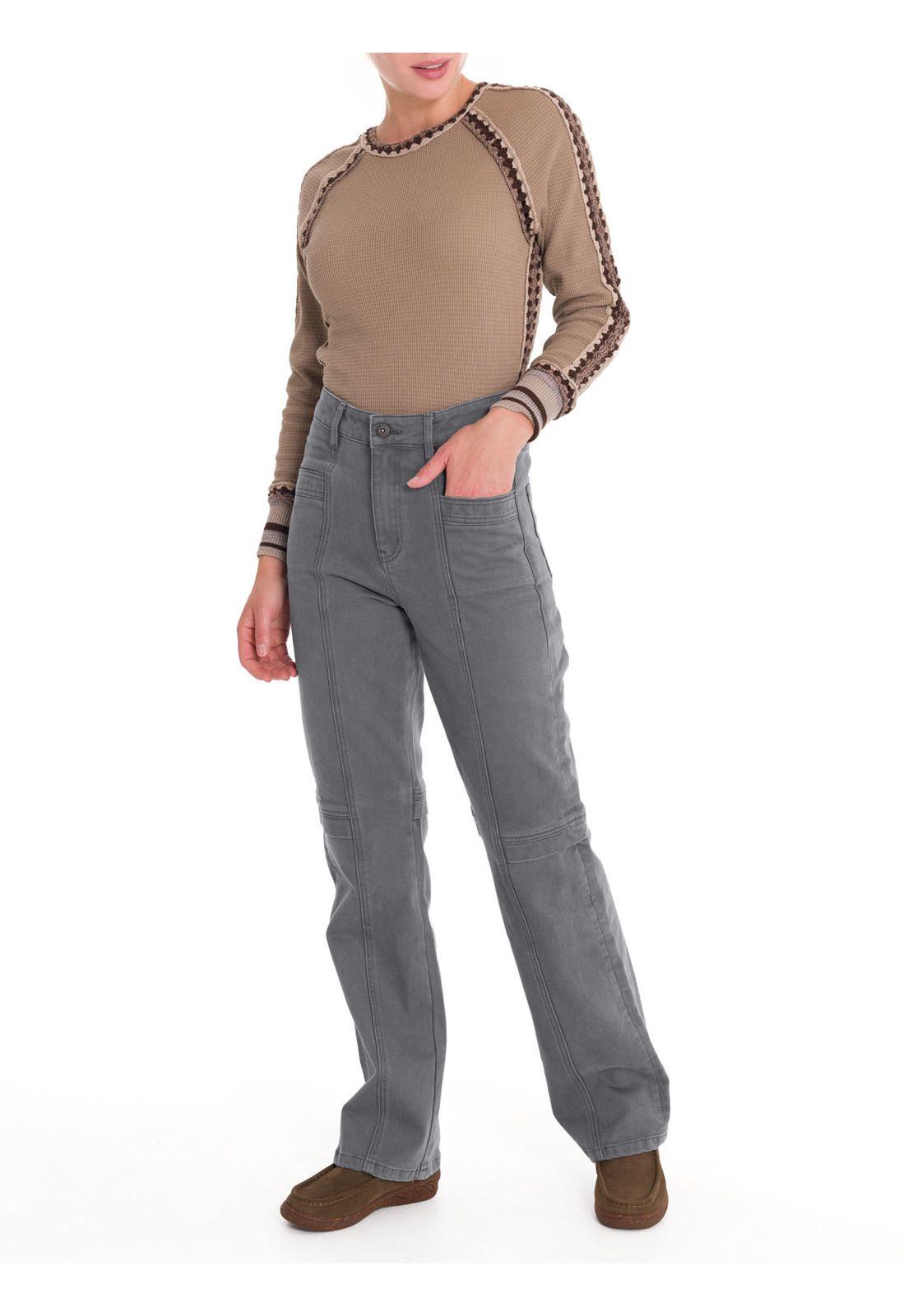 Jeans Algodón Mujer Traful Gris-9