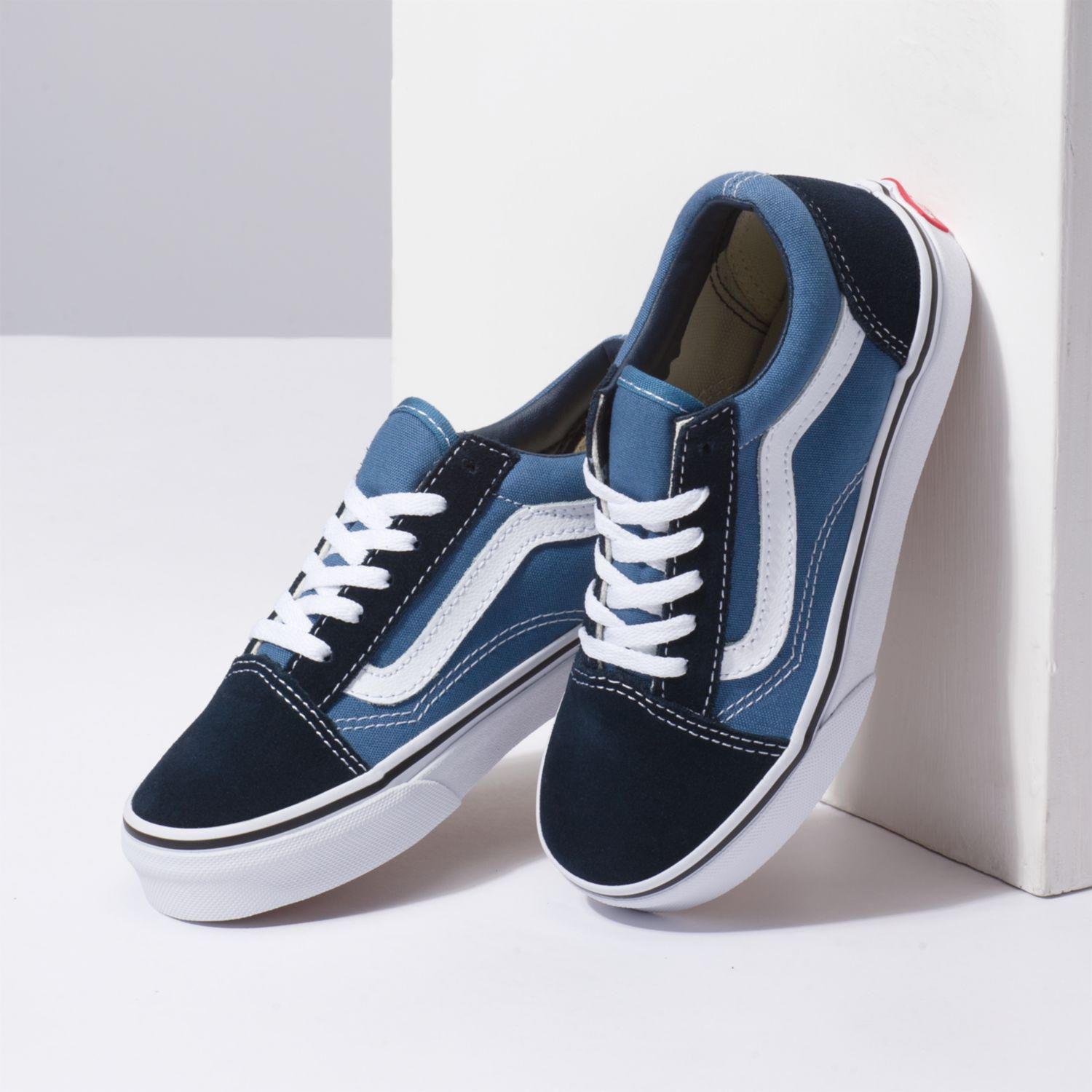 Zapatilla Niño Uy Old Skool Navy/True White-3